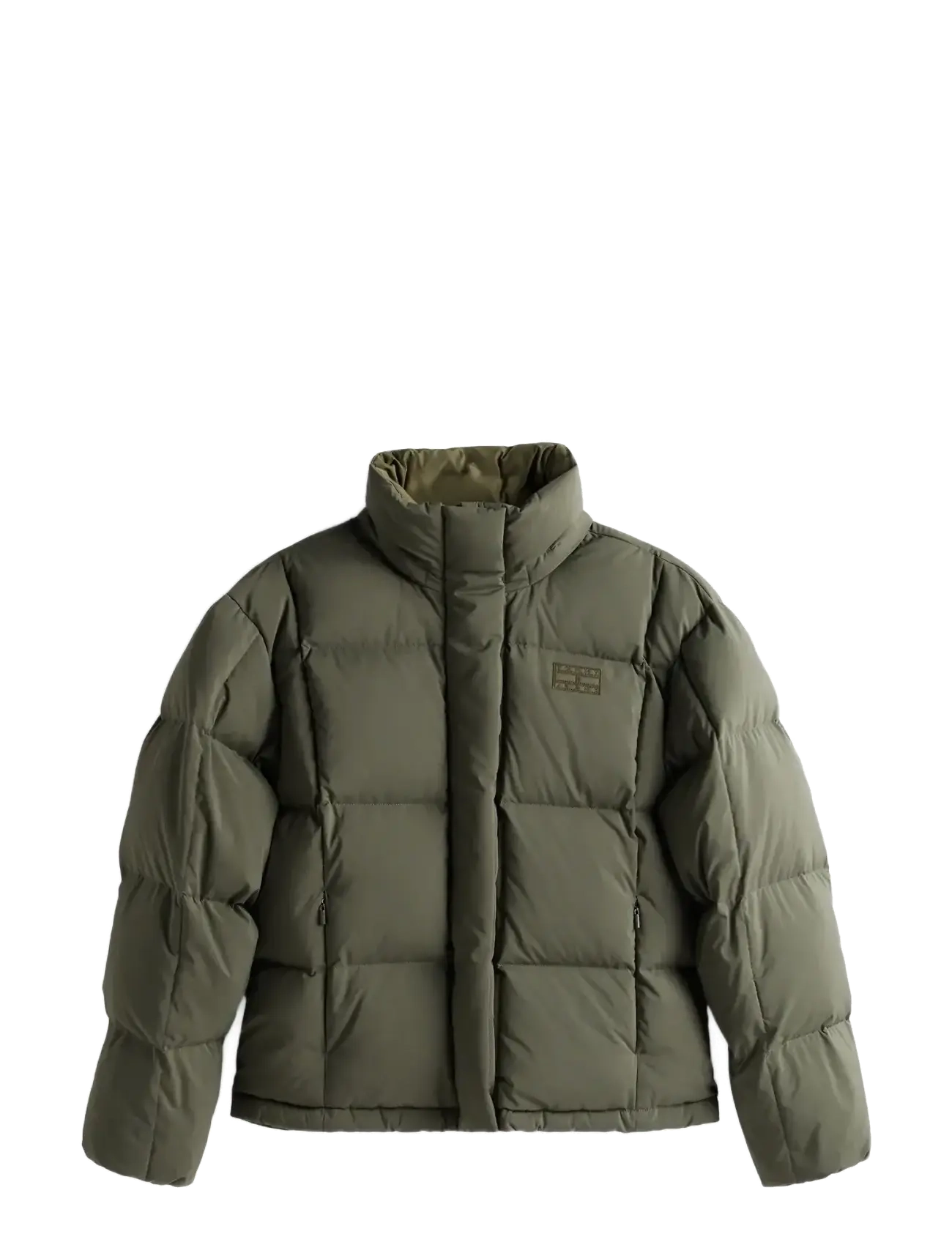 Tommy Jeans TJW ALASKA GRID DOWN JACKET EXT - Down- & padded jackets - PEWTER GREEN / khaki/green