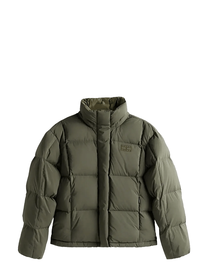 Tommy Jeans - TJW ALASKA GRID DOWN JACKET EXT - sulejoped ja voodriga joped - pewter green - 1