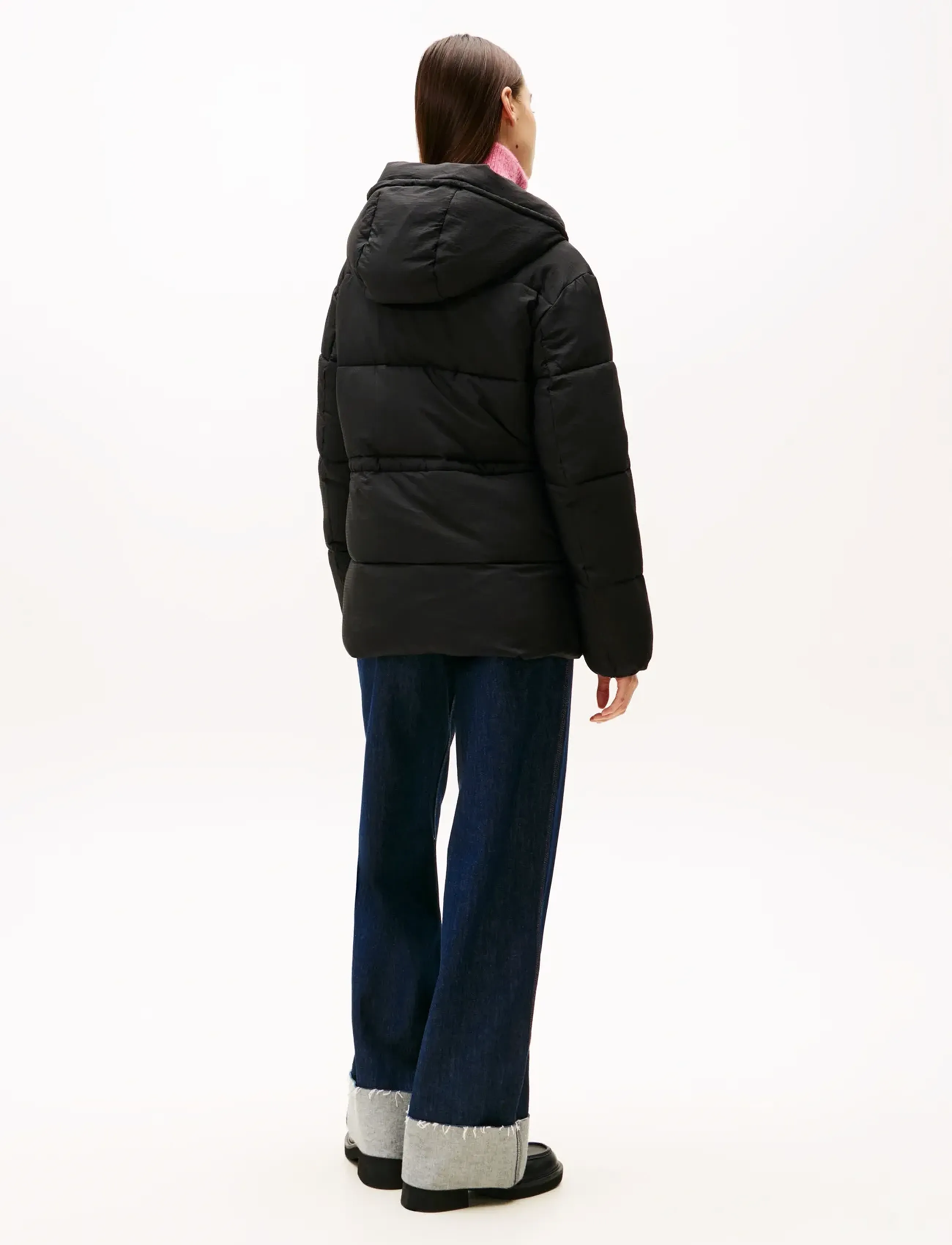Tommy Jeans - TJW HOODED MIDI PUFFER JACKET - kurtki zimowe - black - 3