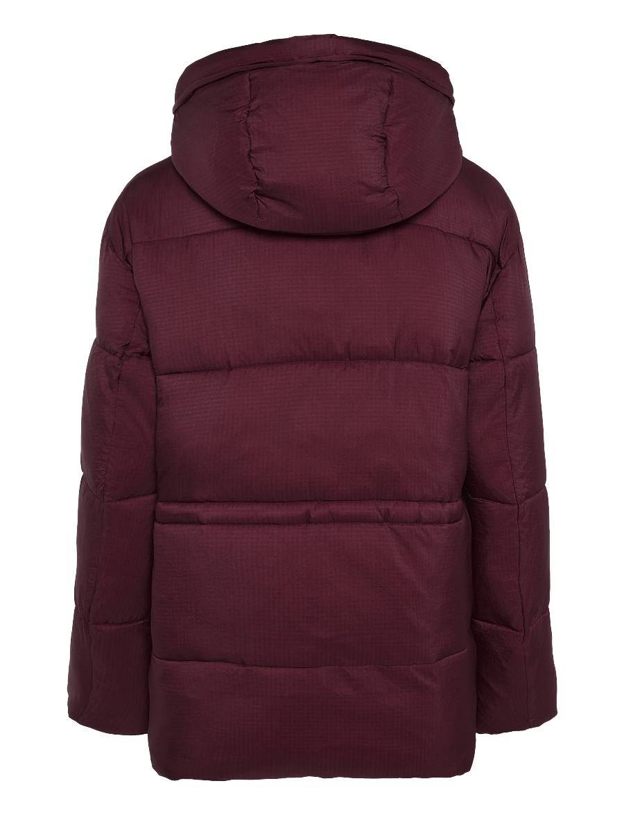 Tommy Jeans - TJW HOODED MIDI PUFFER JACKET - winterjacken - calypso berry - 2
