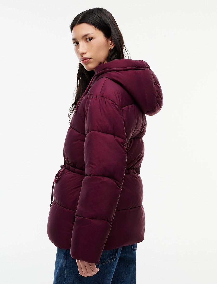 Tommy Jeans - TJW HOODED MIDI PUFFER JACKET - winterjacken - calypso berry - 3