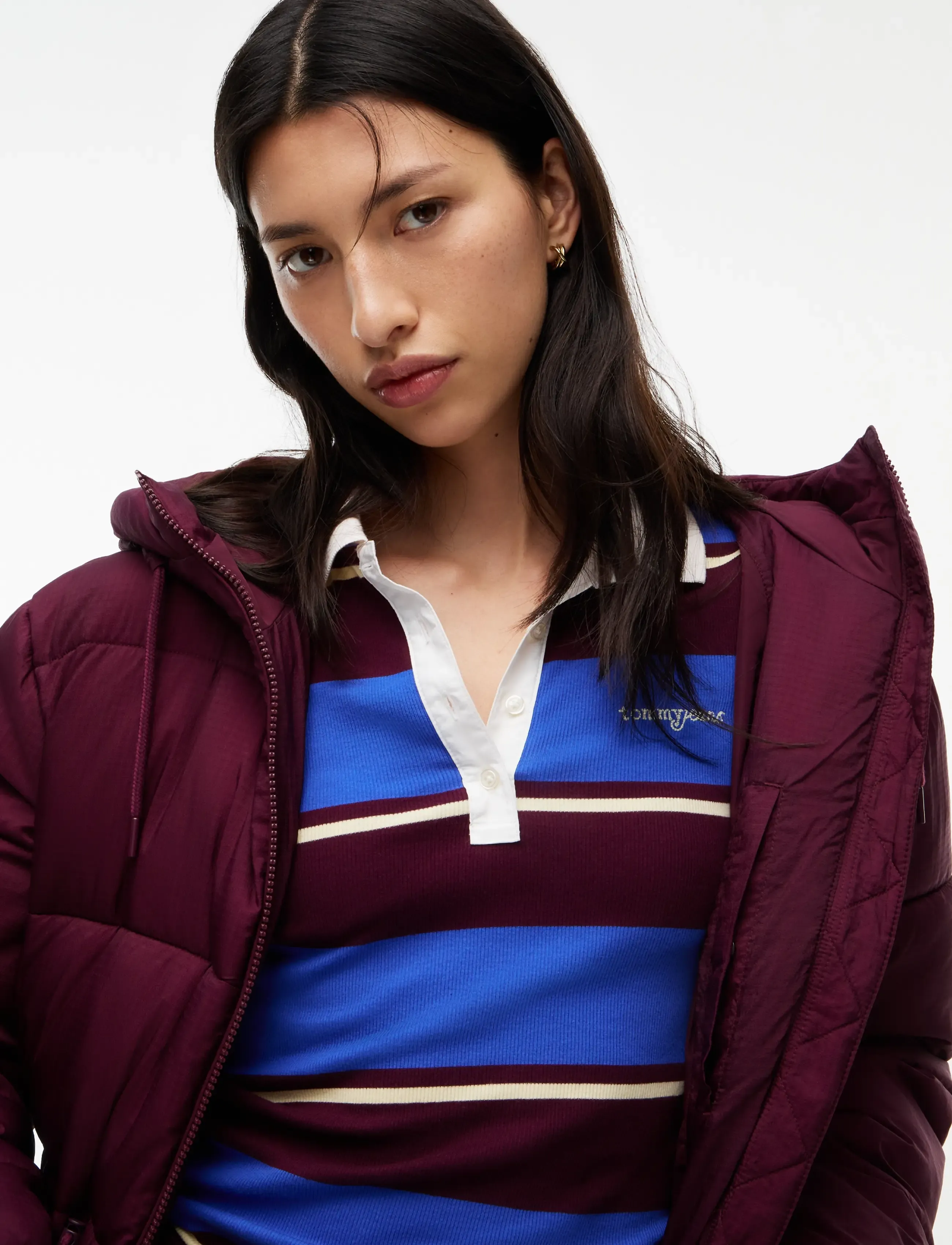 Tommy Jeans - TJW HOODED MIDI PUFFER JACKET - winterjacken - calypso berry - 4