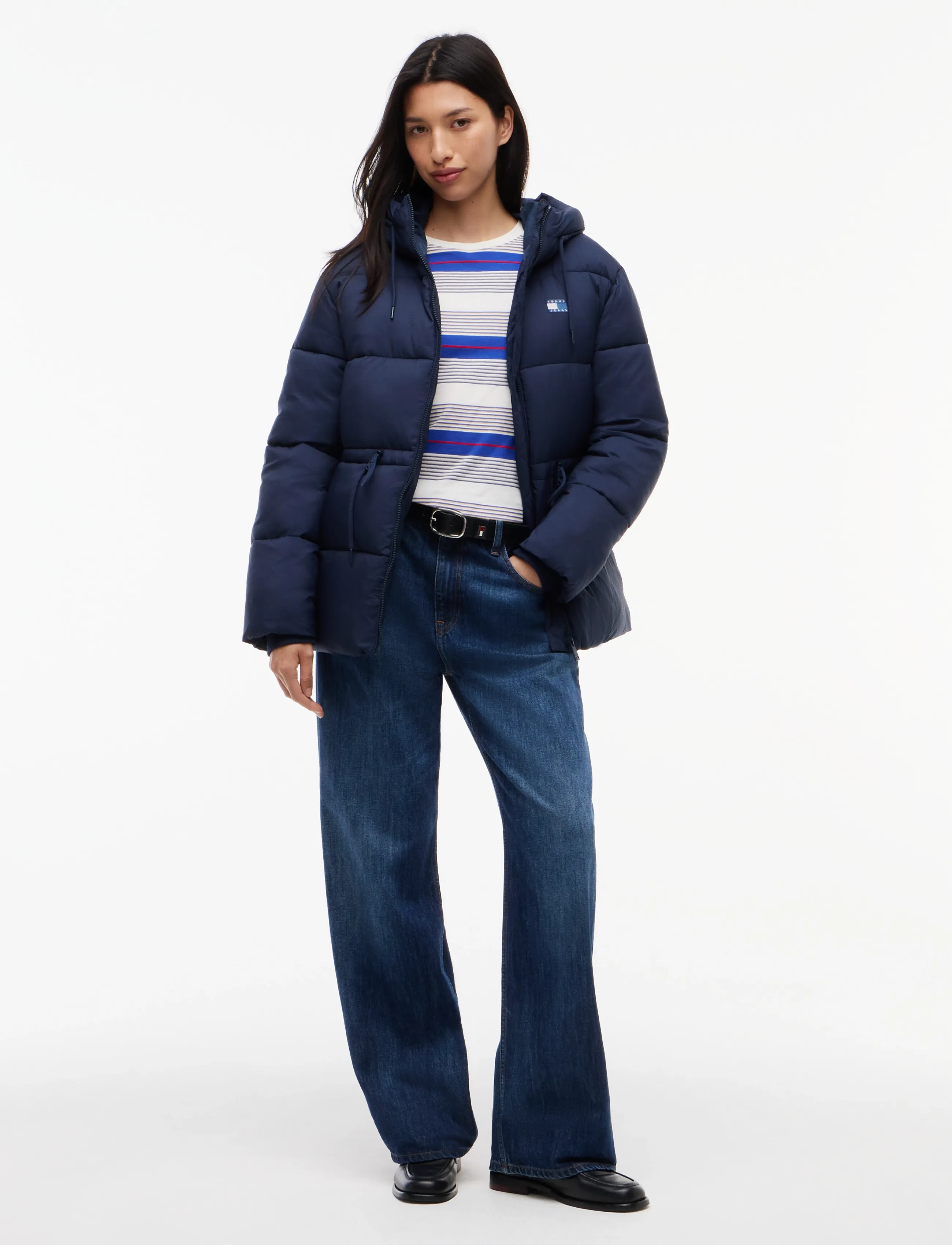 Tommy Jeans - TJW HOODED MIDI PUFFER JACKET - winter jackets - dark blue - 3