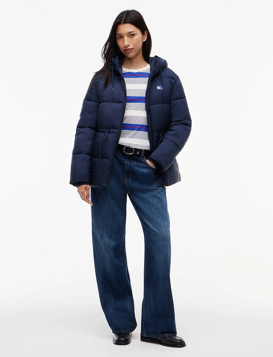 Tommy Jeans - TJW HOODED MIDI PUFFER JACKET - winterjacken - dark blue - 3
