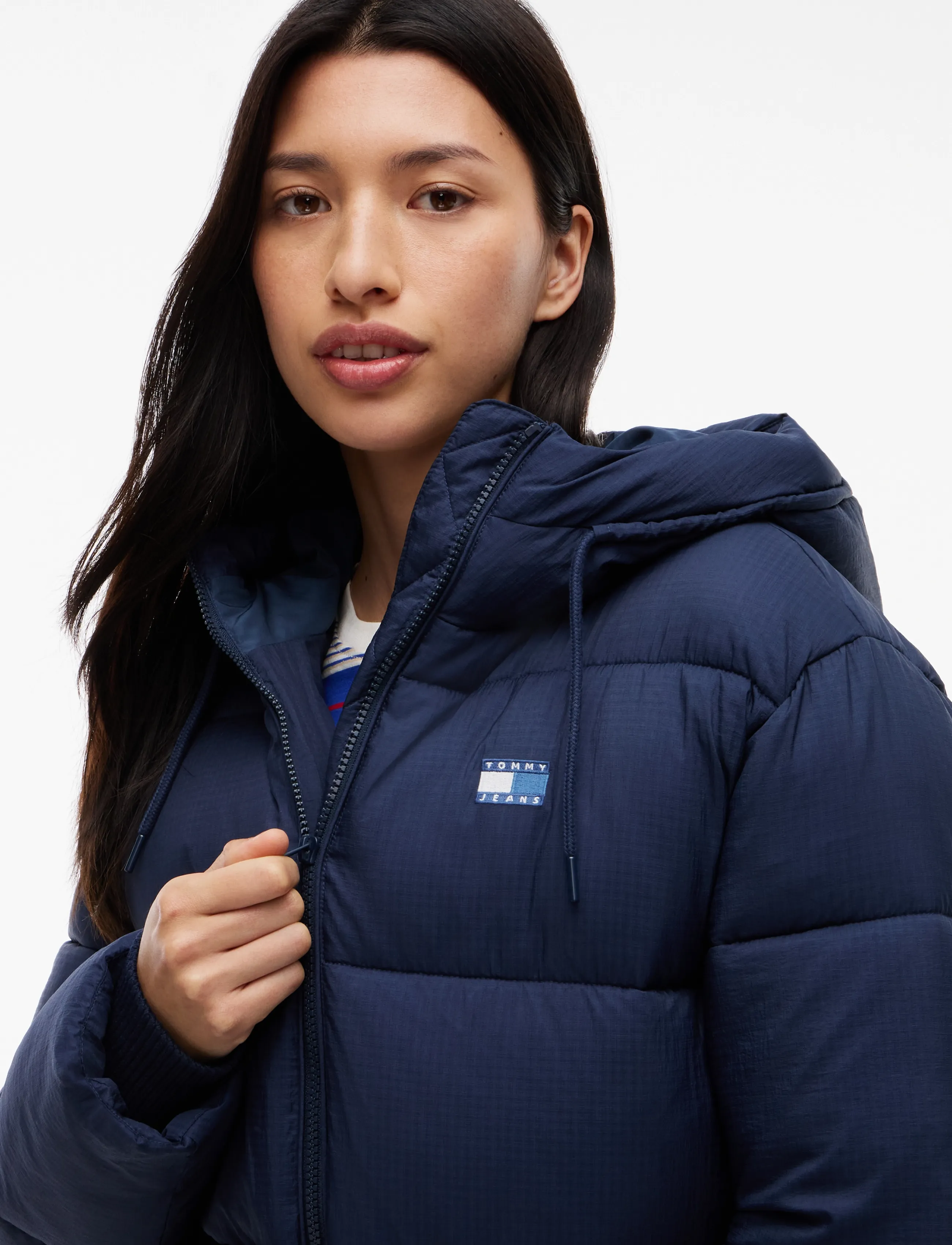 Tommy Jeans - TJW HOODED MIDI PUFFER JACKET - winter jackets - dark blue - 4