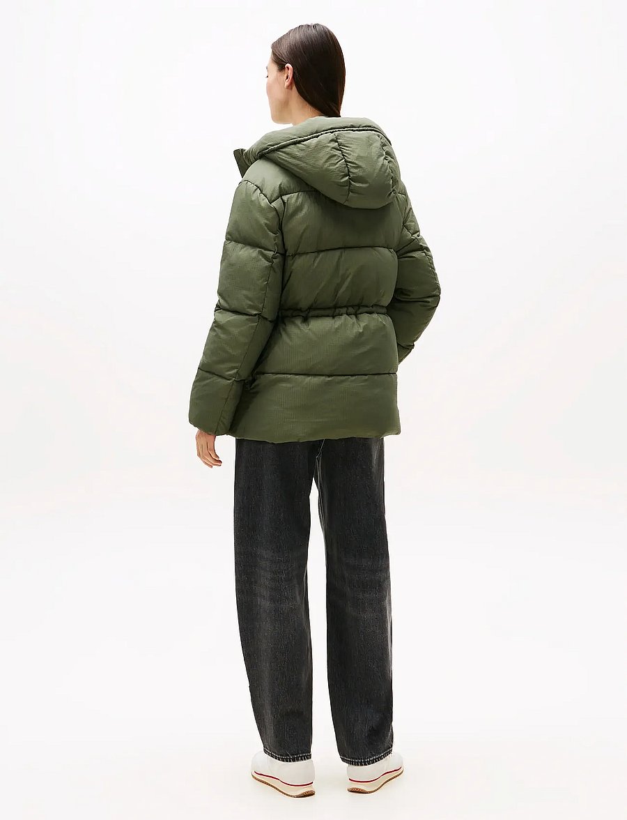Tommy Jeans - TJW HOODED MIDI PUFFER JACKET - talvejoped - pewter green - 5