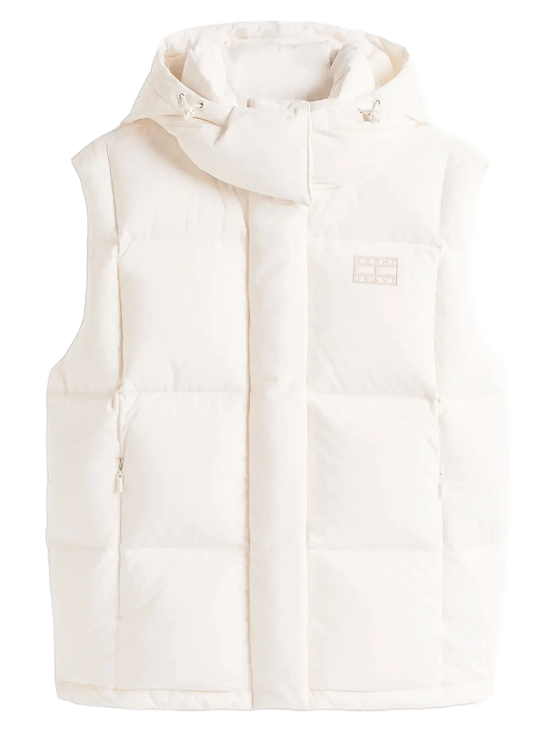 Tommy Jeans - TJW ALASKA GRID DOWN VEST - frühlingsjacken - ancient white - 1