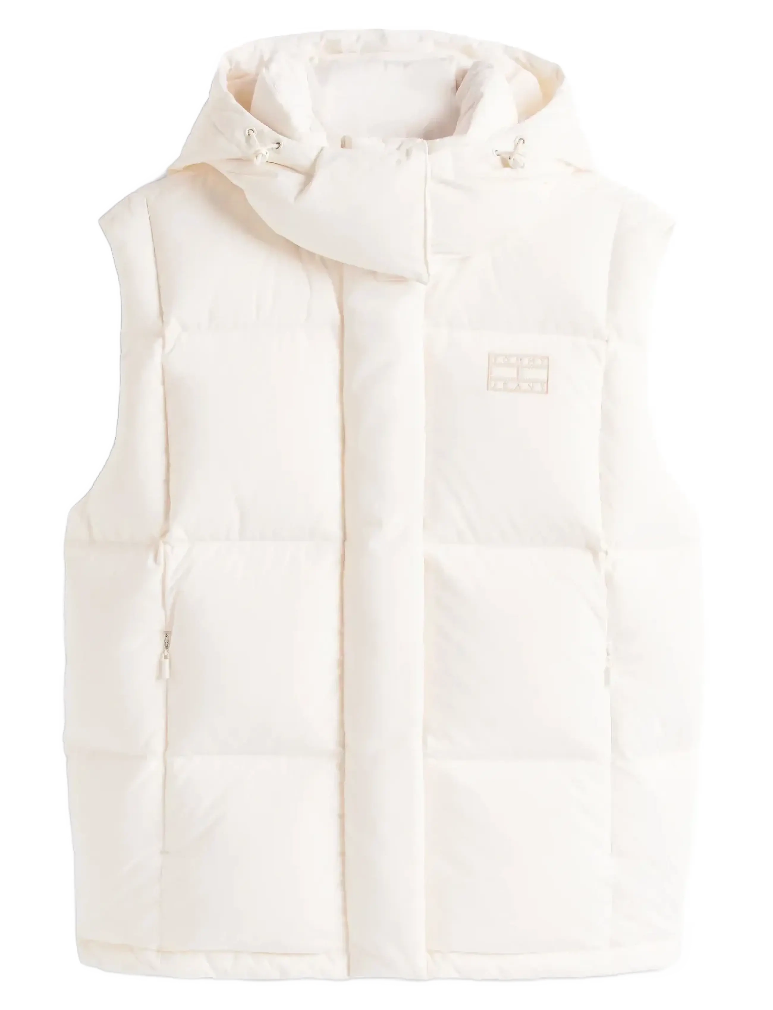 Tommy Jeans TJW ALASKA GRID DOWN VEST - Vadderade västar - ANCIENT WHITE / cream