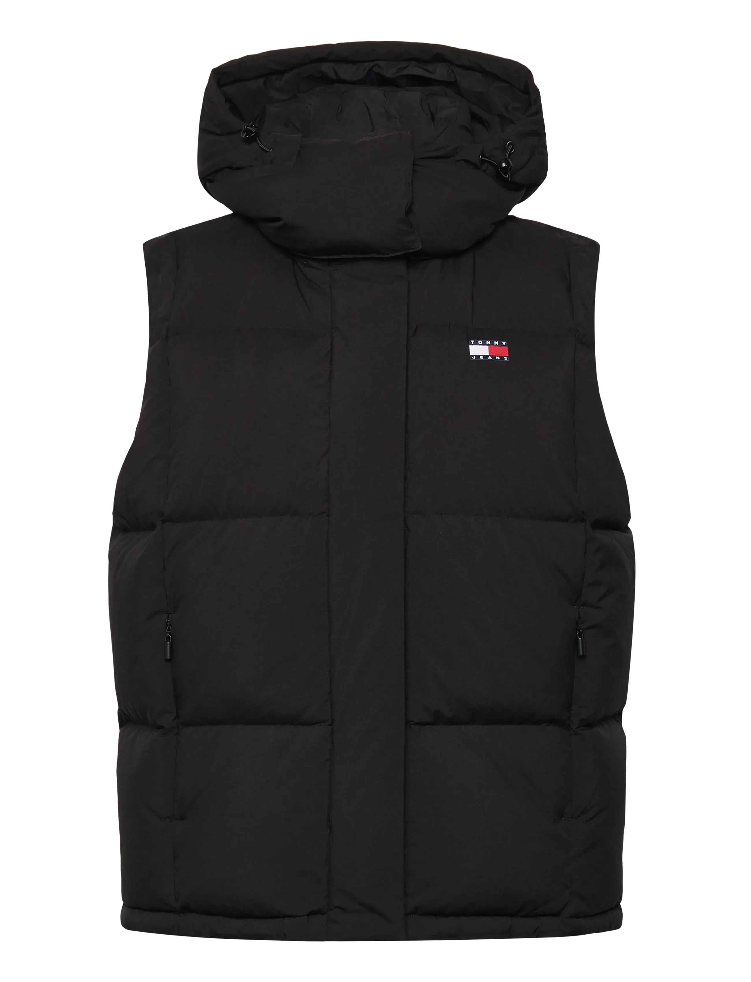 Tommy Jeans TJW ALASKA GRID DOWN VEST - Transitional Layering - BLACK / black
