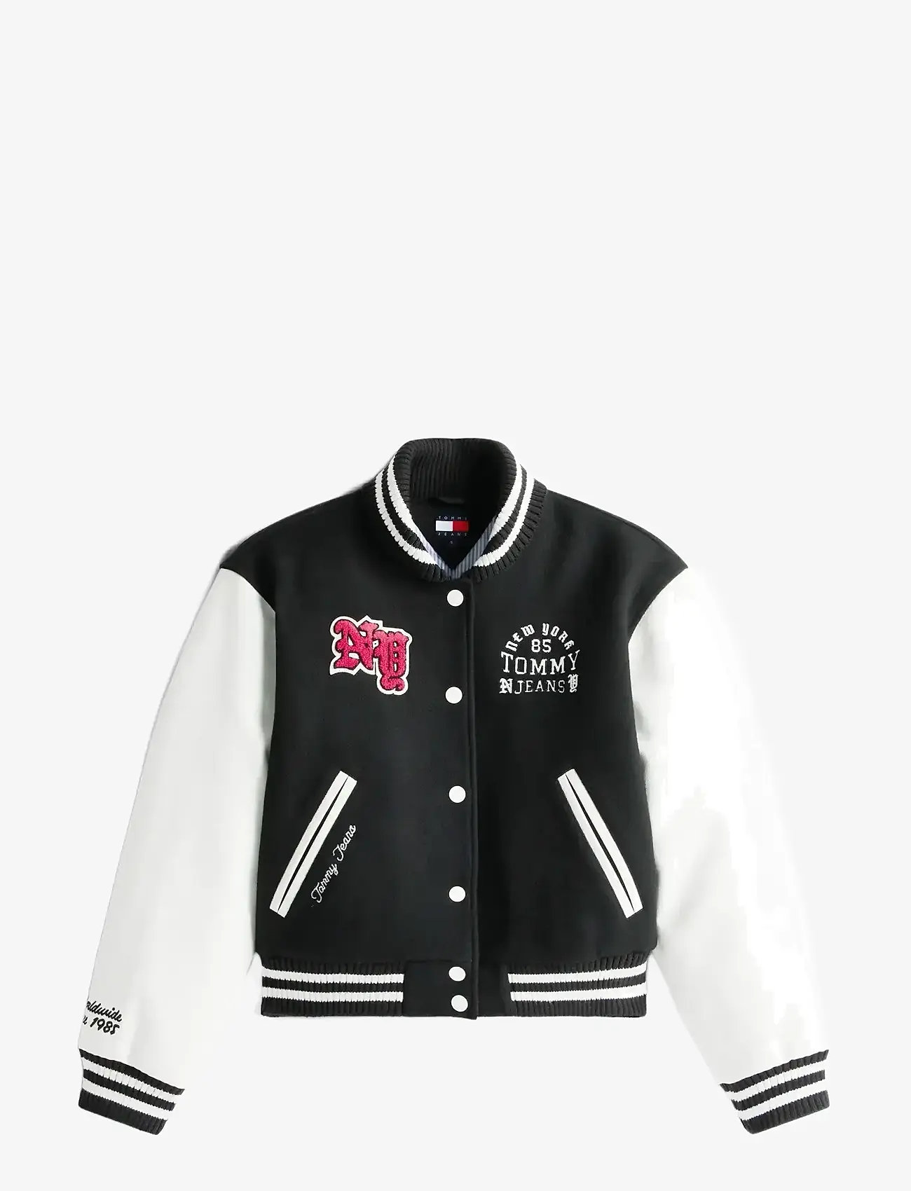 Tommy Jeans - TJW WOOL VARSITY JACKET - wool jackets - black - 1