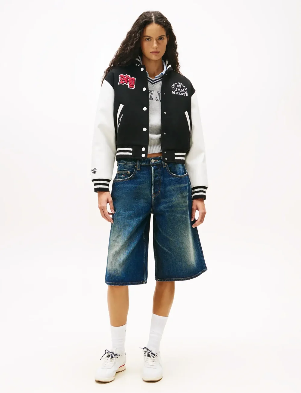 Tommy Jeans - TJW WOOL VARSITY JACKET - ulljackor - black - 2