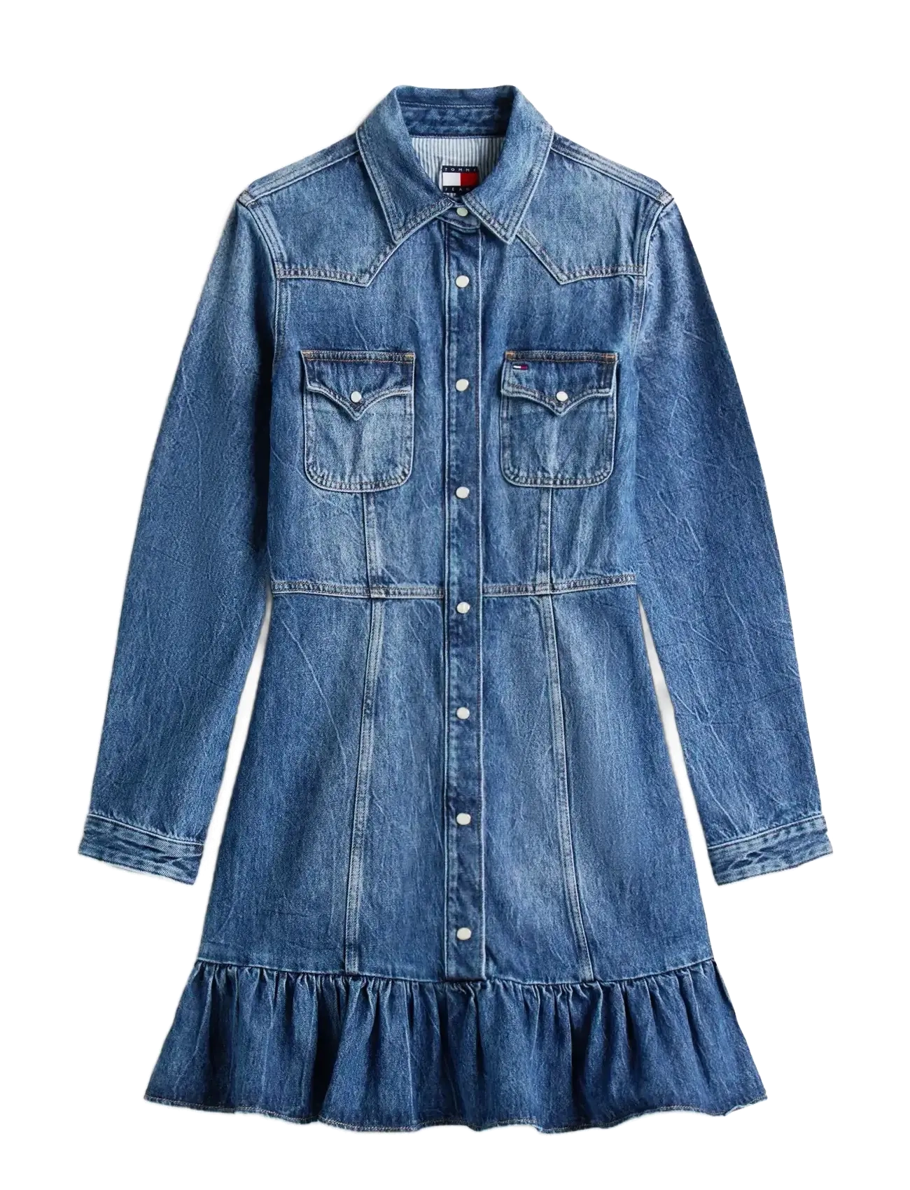 Tommy Jeans WESTERN DENIM DRESS DI2057 - Denim dresses - DENIM DARK / blue