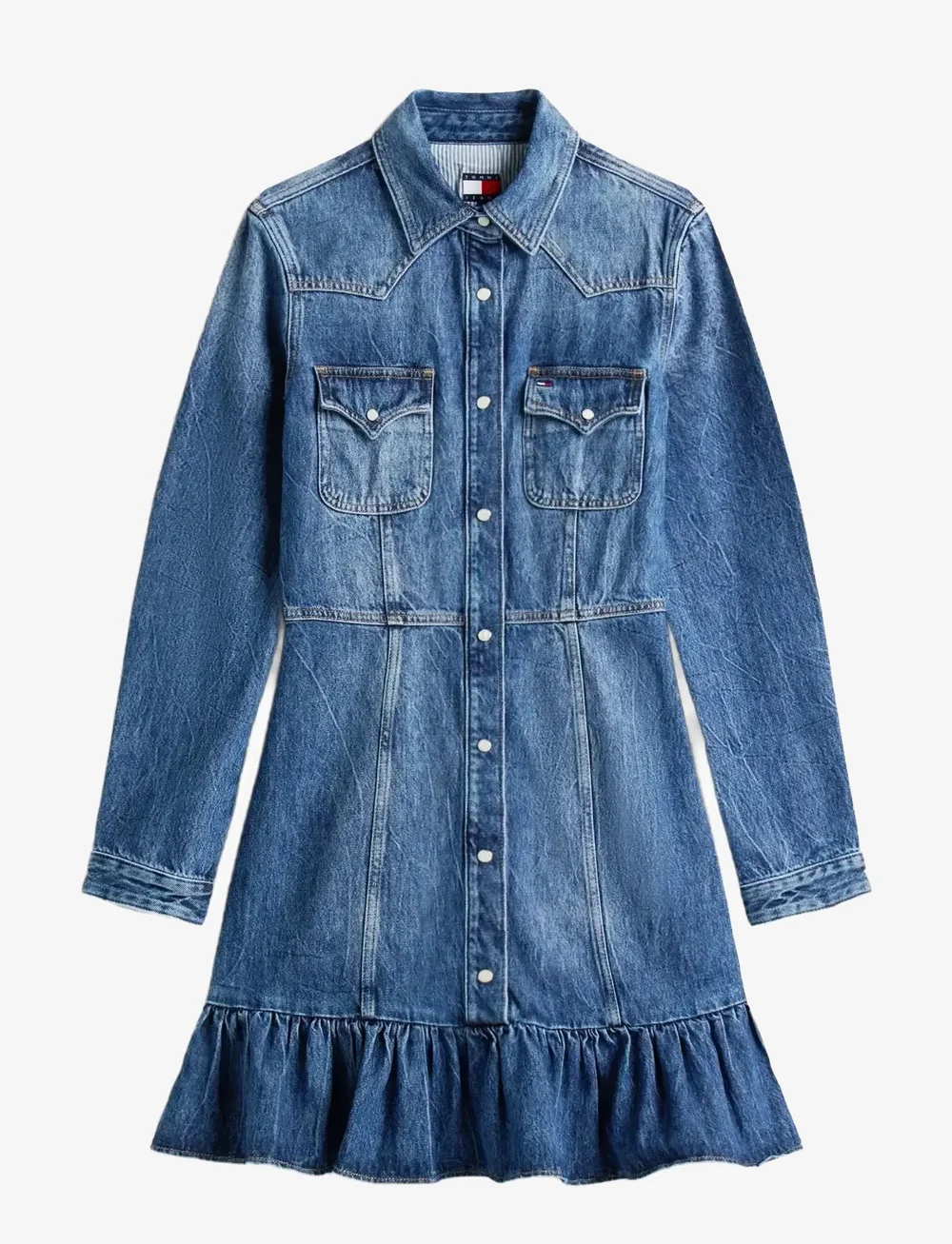 Tommy Jeans - WESTERN DENIM DRESS DI2057 - skjortklänningar - denim dark - 1