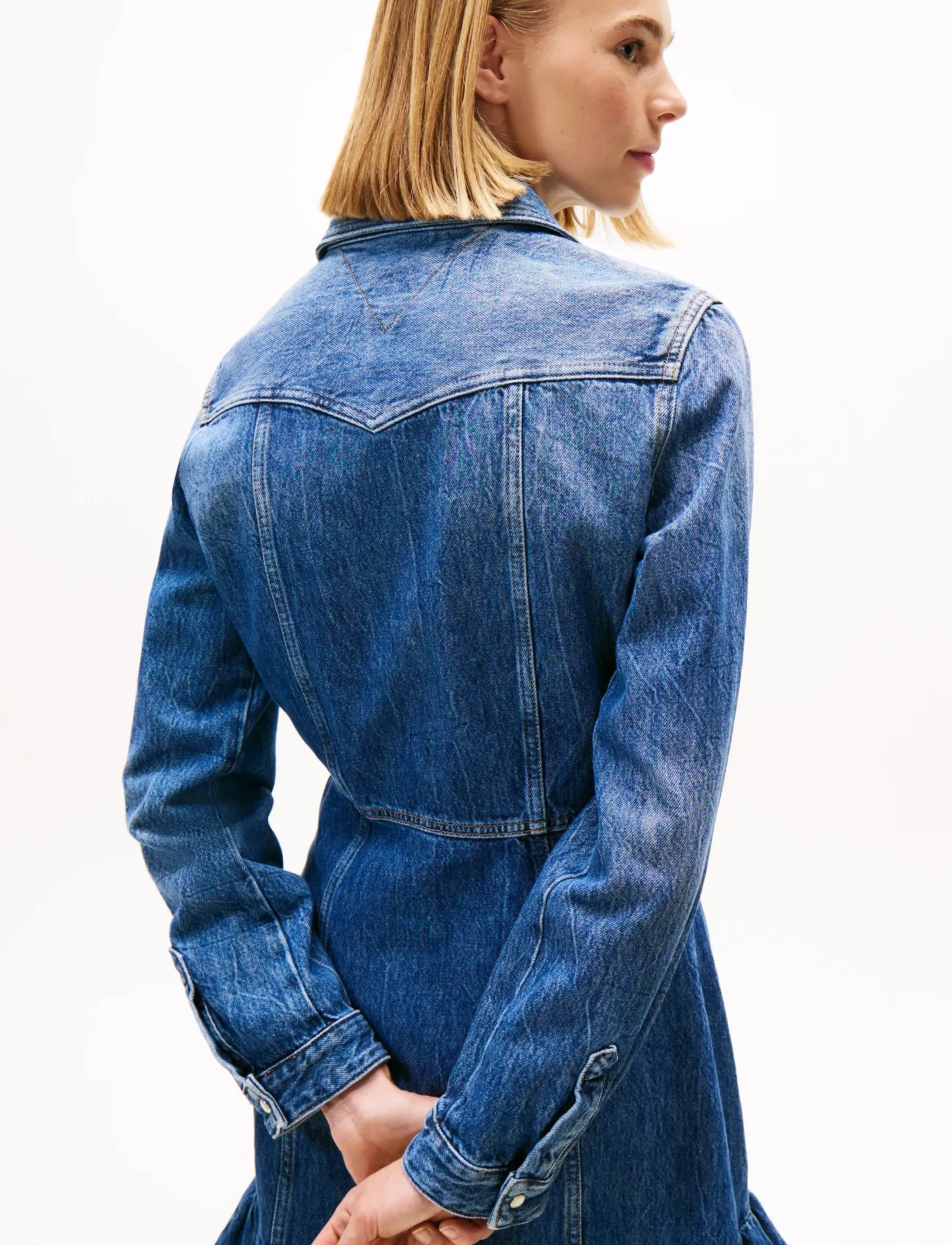 Tommy Jeans - WESTERN DENIM DRESS DI2057 - särkkleidid - denim dark - 3