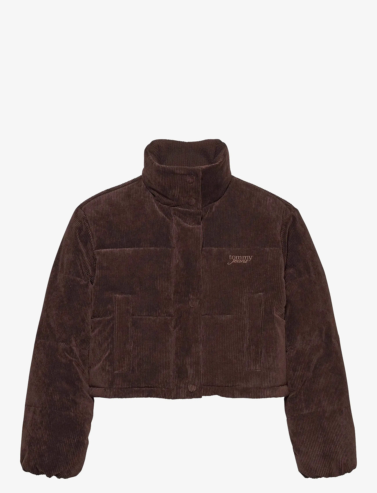 Tommy Jeans - TJW CORD PUFFER JACKET EXT - outerwear - rich brown - 0