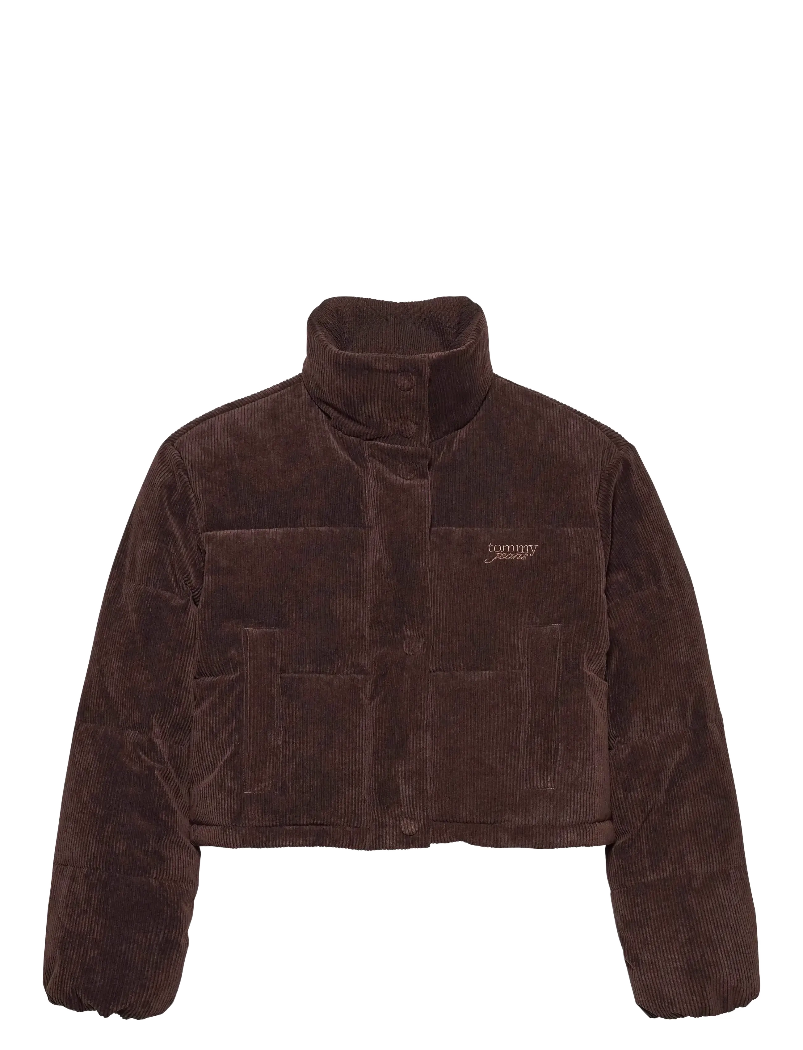 Tommy Jeans TJW CORD PUFFER JACKET EXT - Sulejoped ja voodriga joped - RICH BROWN / brown