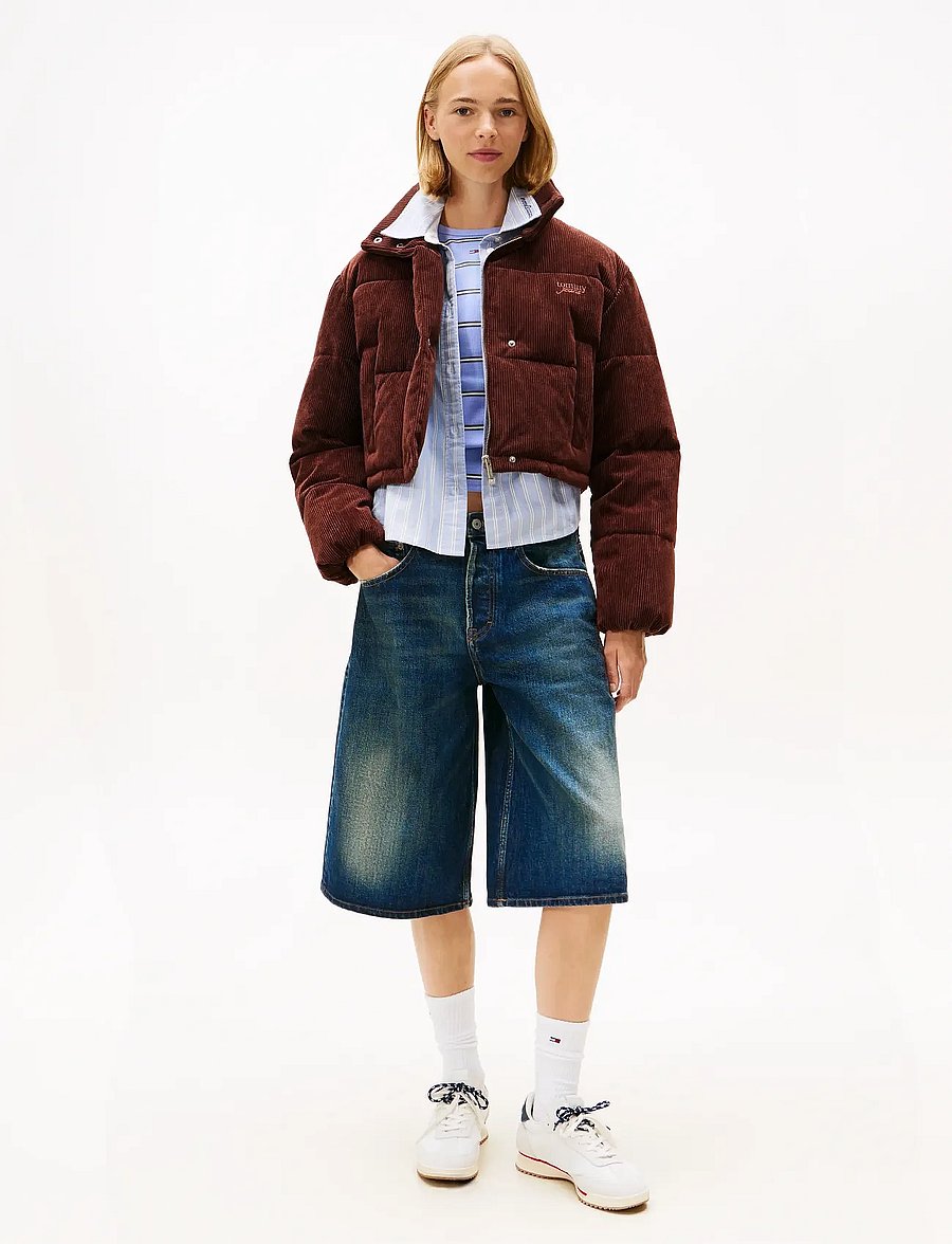 Tommy Jeans - TJW CORD PUFFER JACKET EXT - talvejoped - rich brown - 3