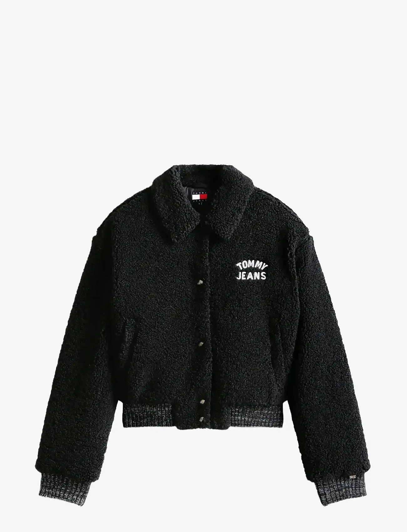 Tommy Jeans - TJW TEDDY VARSITY BOMBER - bomberjacken - black - 1