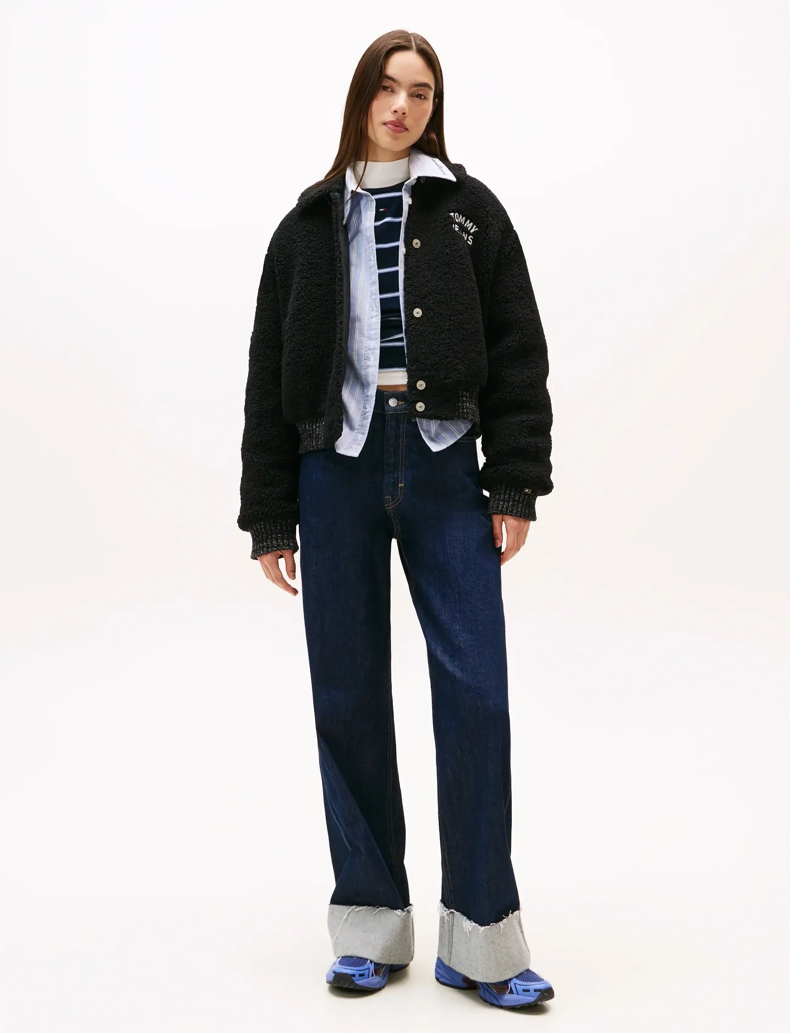 Tommy Jeans - TJW TEDDY VARSITY BOMBER - frühlingsjacken - black - 2