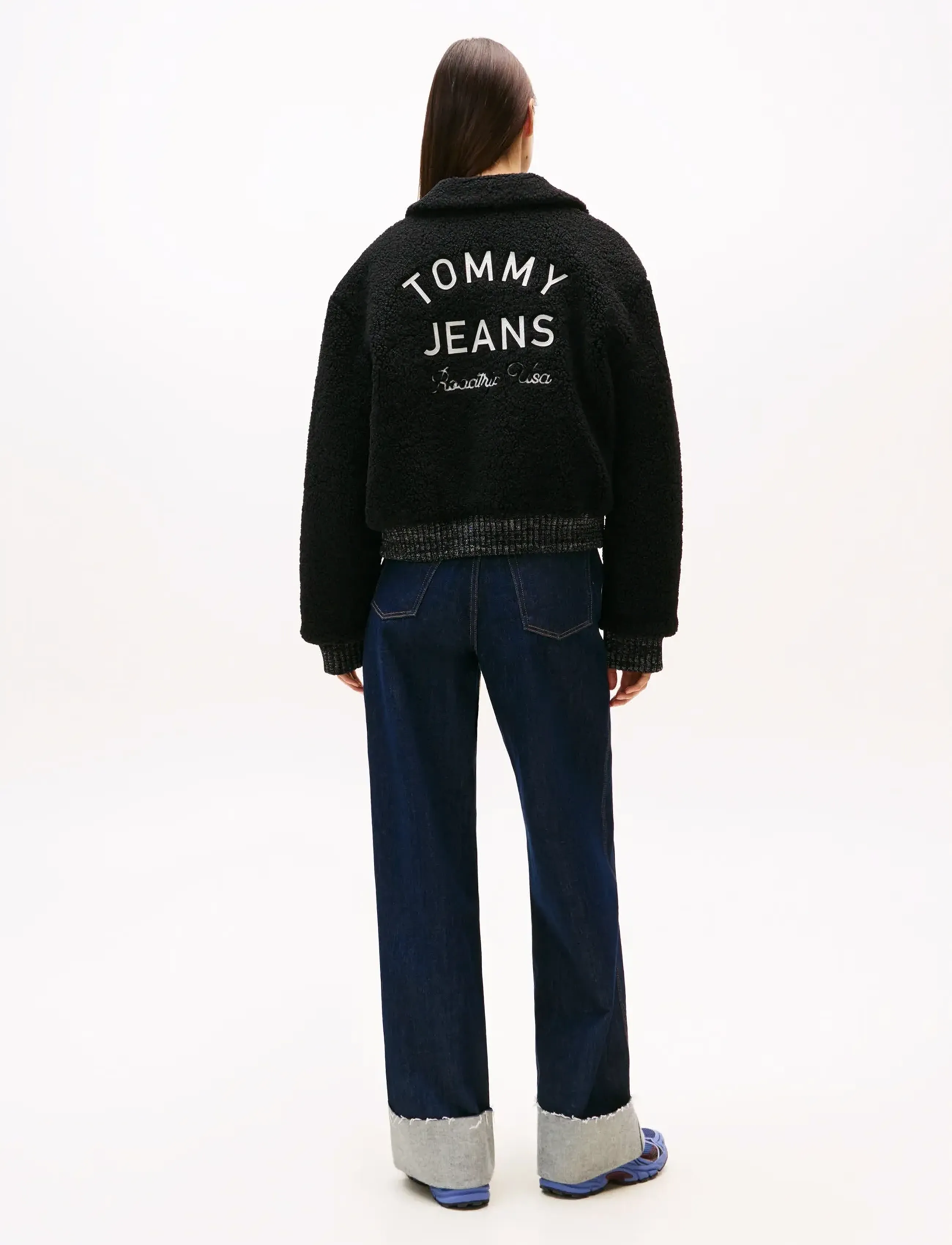 Tommy Jeans - TJW TEDDY VARSITY BOMBER - frühlingsjacken - black - 3