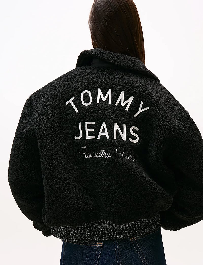 Tommy Jeans - TJW TEDDY VARSITY BOMBER - bomberjacken - black - 4