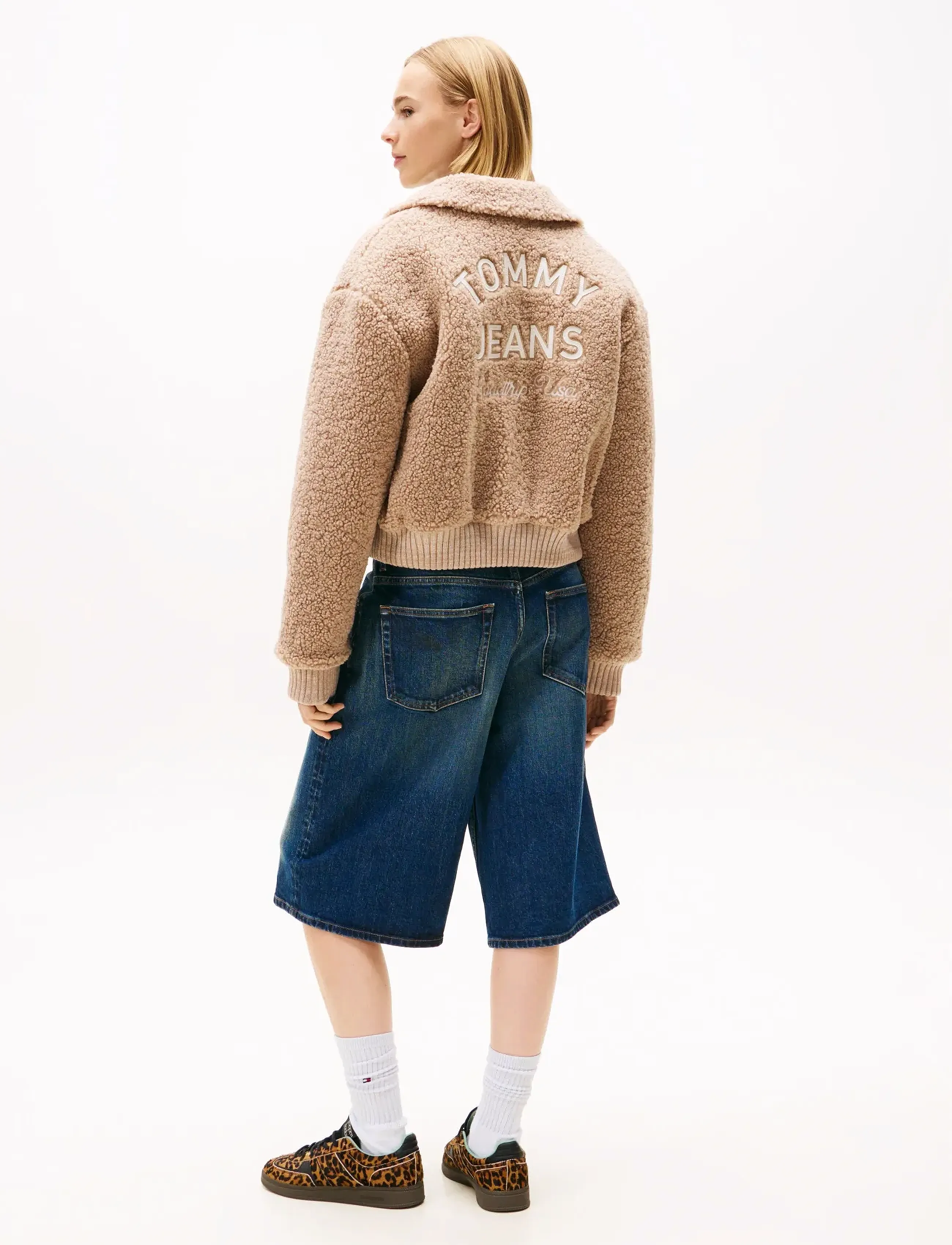 Tommy Jeans - TJW TEDDY VARSITY BOMBER - frühlingsjacken - malted milk - 3