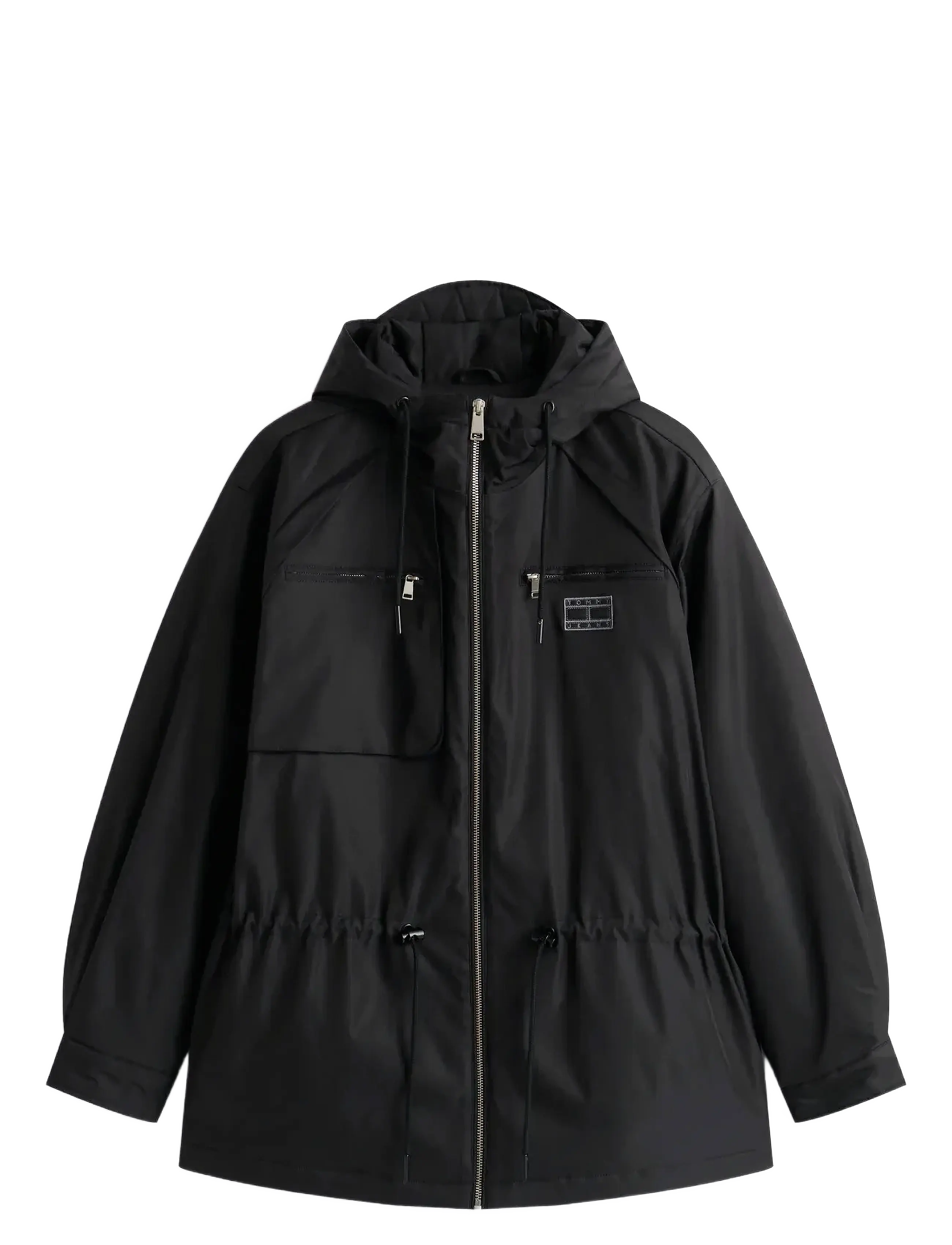 Tommy Jeans TJW MIDI PARKA - Parka Coats - BLACK / black