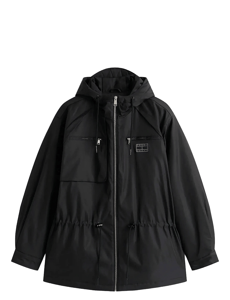 Tommy Jeans - TJW MIDI PARKA - parka coats - black - 1