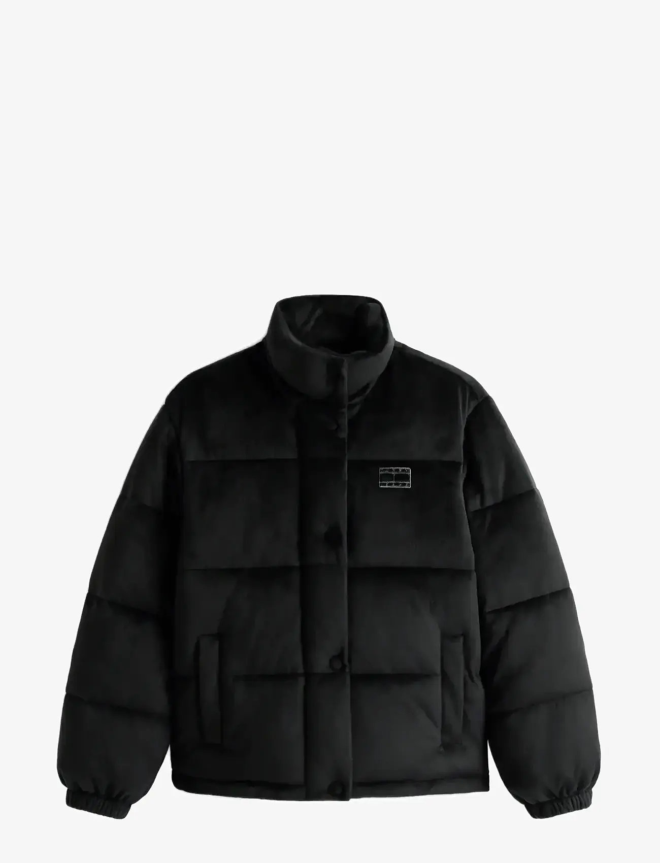Tommy Jeans - TJW QUILTED VELVET PUFFER JACKET - sulejoped ja voodriga joped - black - 1