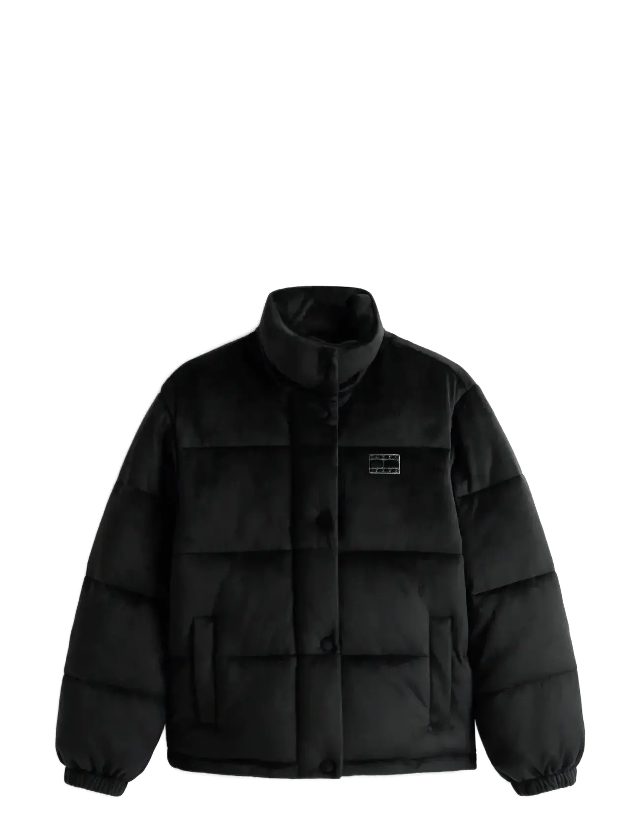 Tommy Jeans TJW QUILTED VELVET PUFFER JACKET - Sulejoped ja voodriga joped - BLACK / black