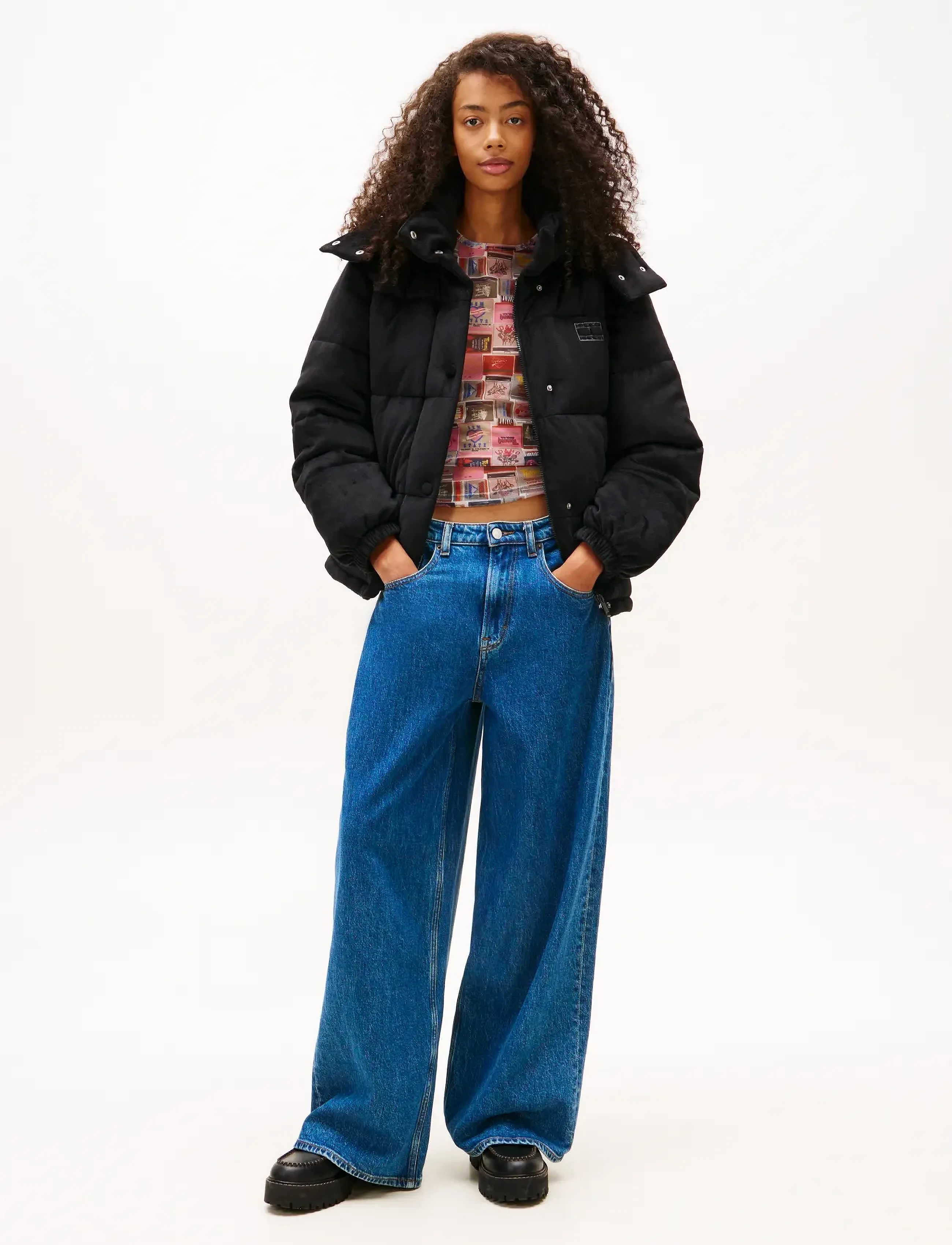 Tjw Quilted Velvet Puffer Jacket 3