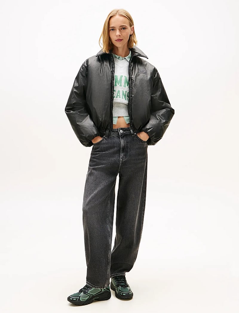 Tommy Jeans - TJW OILED PADDED JACKET EXT - sulejoped ja voodriga joped - black - 2