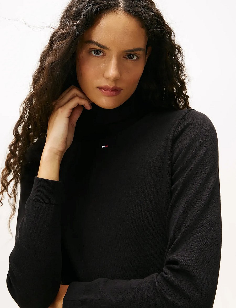 Tommy Jeans - TJW ESSENTIAL TRTLNK SWEATER - rullekraver - black - 5