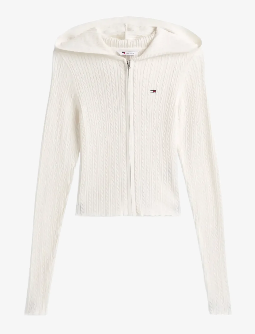 Tommy Jeans - TJW ESSENTIAL ZIPPER HOOD CARDI - hættetrøjer - ancient white - 1