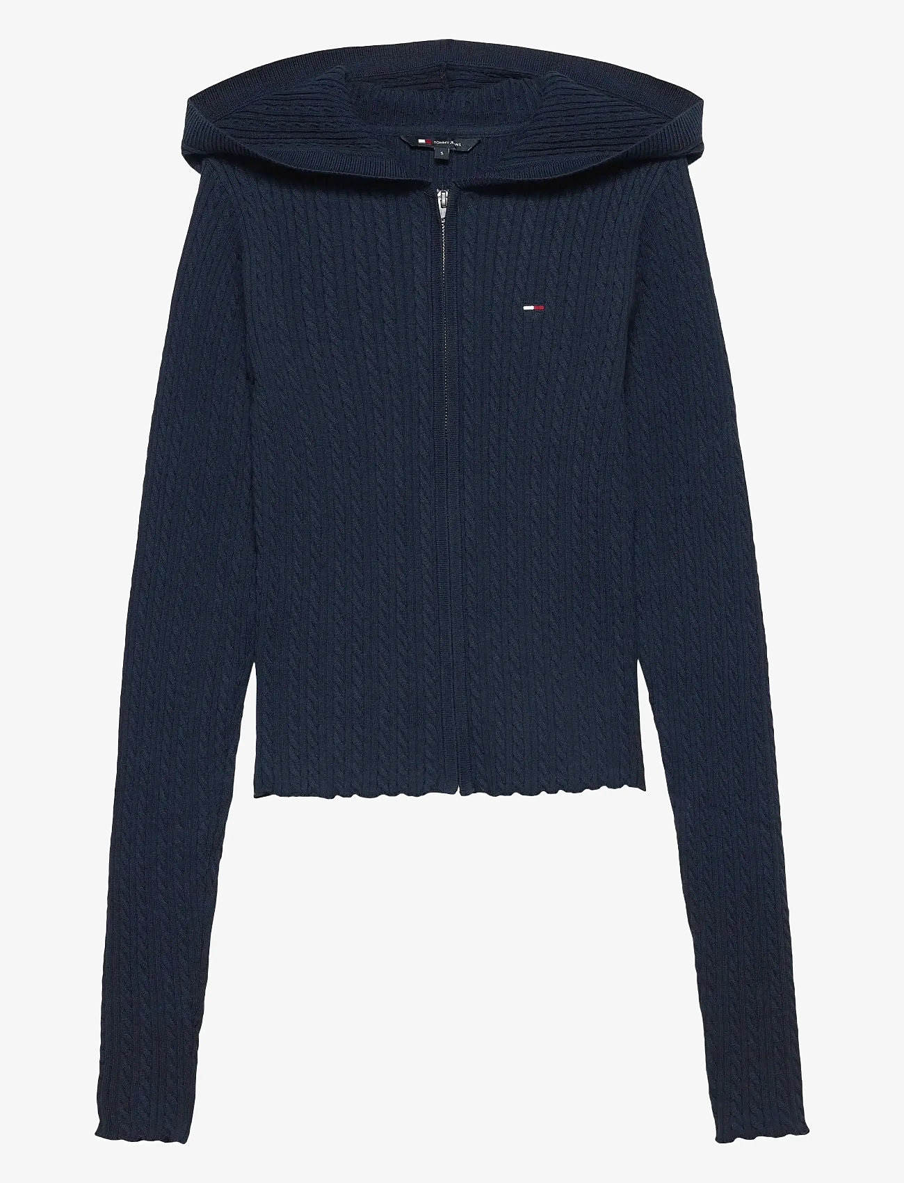 Tommy Jeans - TJW ESSENTIAL ZIPPER HOOD CARDI - kapuzenpullover - dark night navy - 1