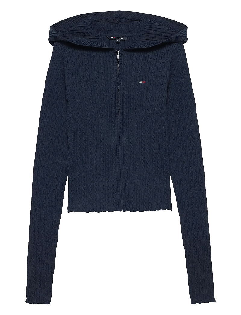 Tommy Jeans - TJW ESSENTIAL ZIPPER HOOD CARDI - kapuzenpullover - dark night navy - 1