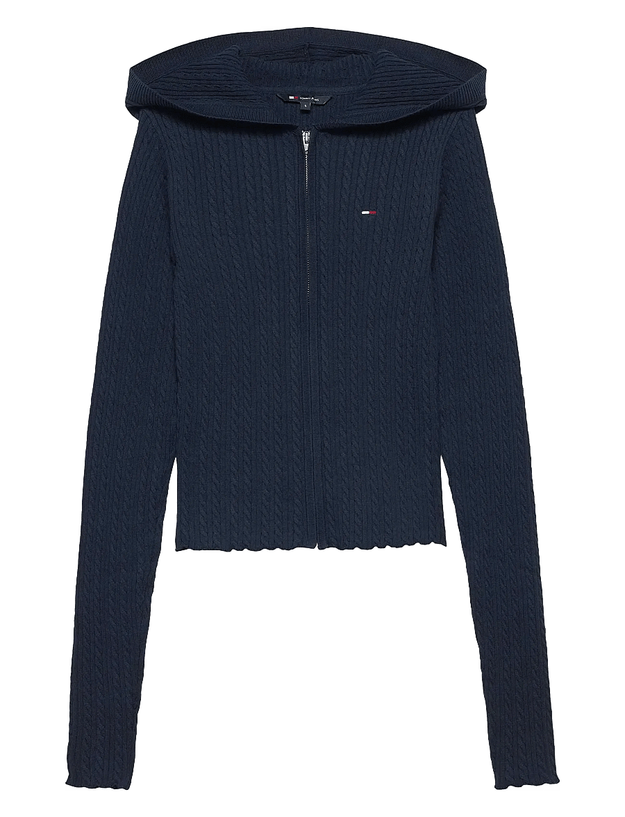Tommy Jeans - TJW ESSENTIAL ZIPPER HOOD CARDI - kapuutsiga pusad - dark night navy - 1