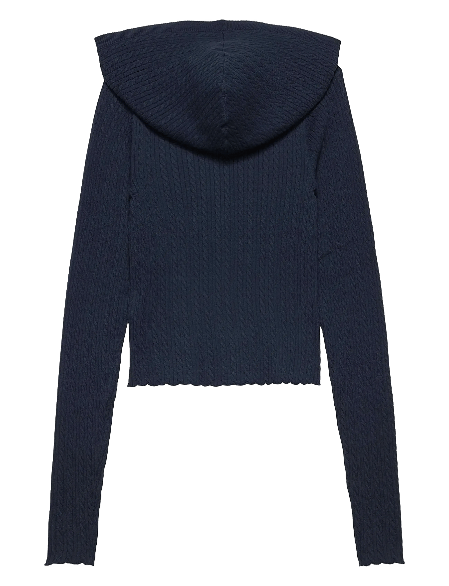 Tommy Jeans - TJW ESSENTIAL ZIPPER HOOD CARDI - kapuutsiga pusad - dark night navy - 2