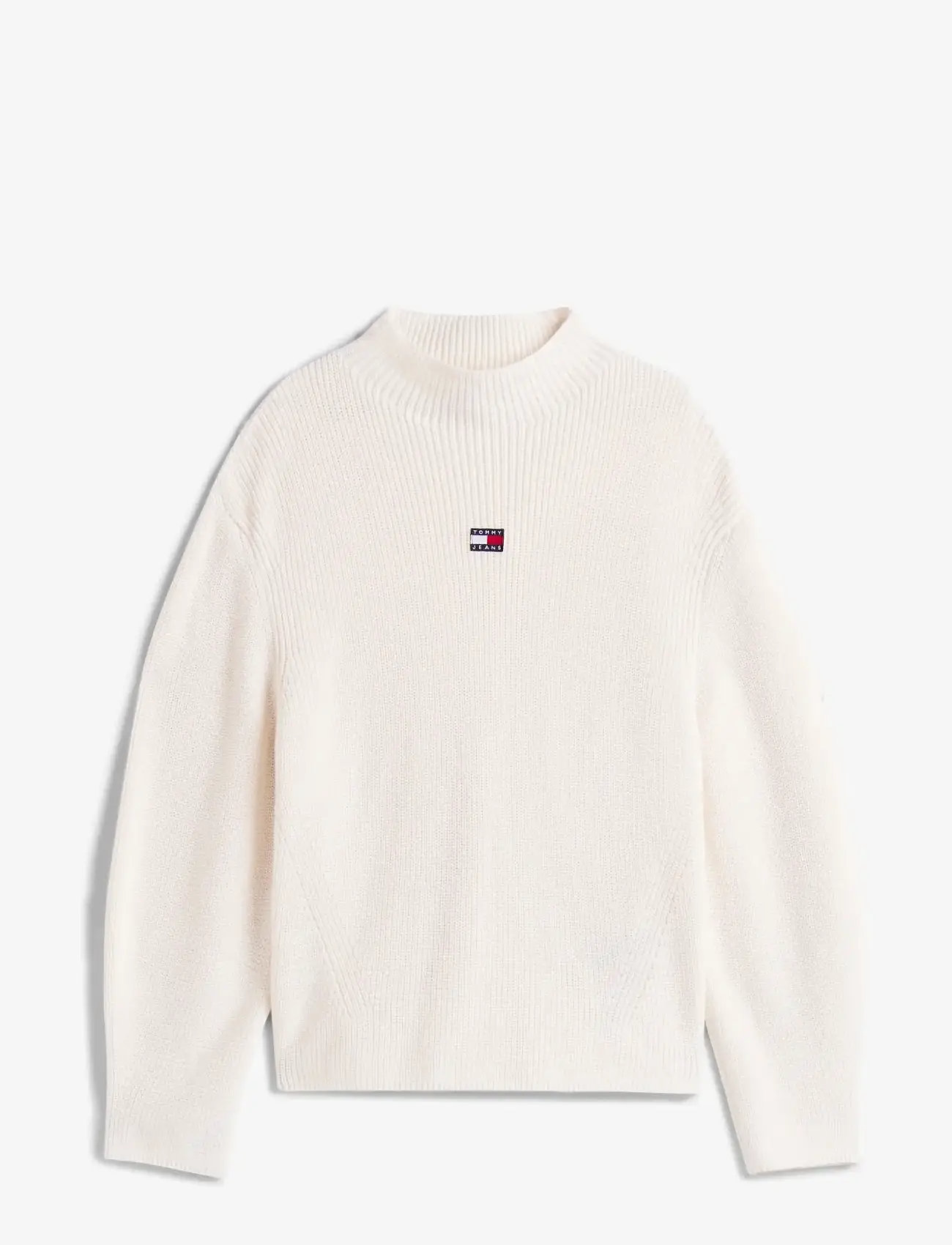 Tommy Jeans - TJW MOCKNECK BADGE SWEATER - pullover - ancient white - 1