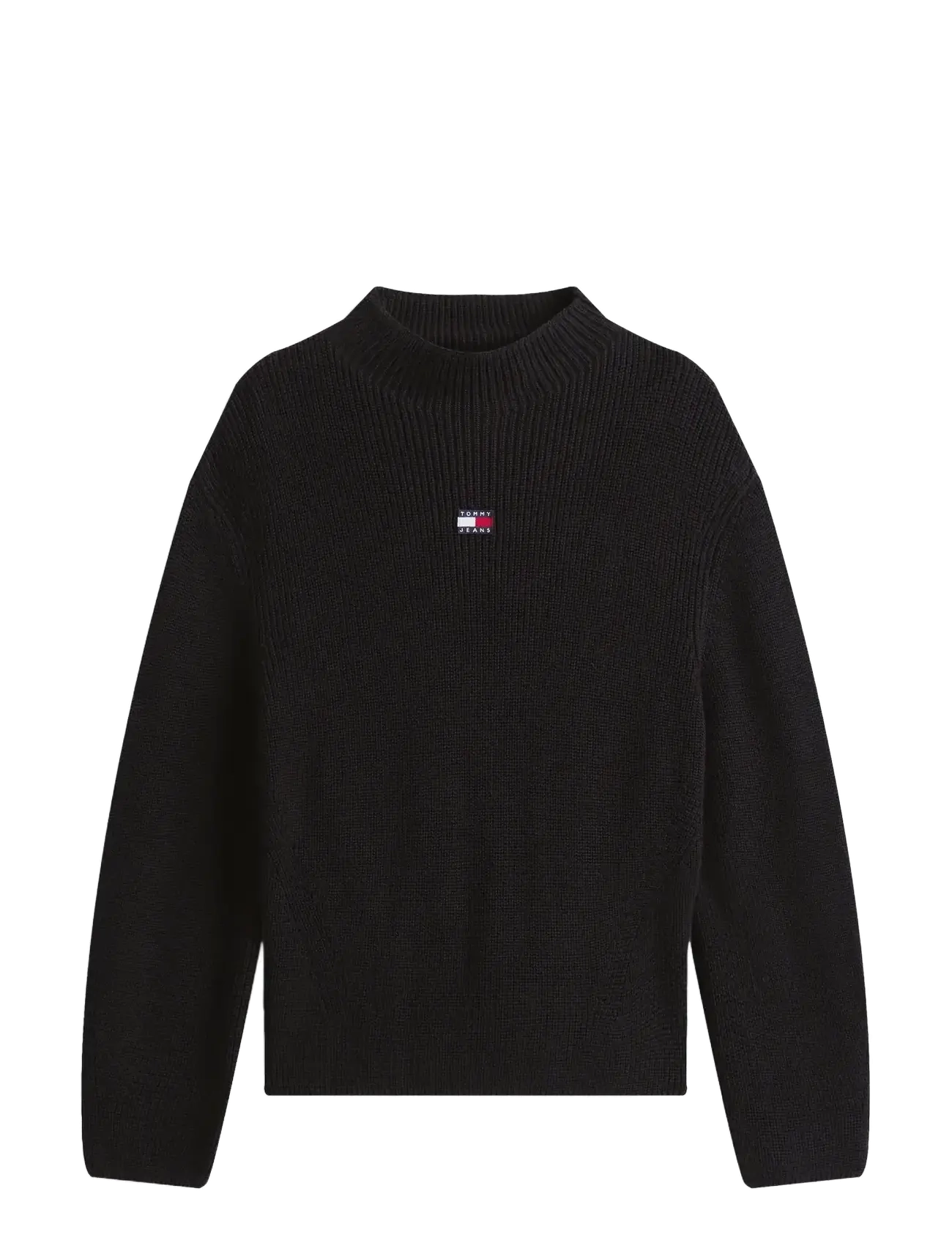 Tommy Jeans TJW MOCKNECK BADGE SWEATER - Pullover - BLACK / black