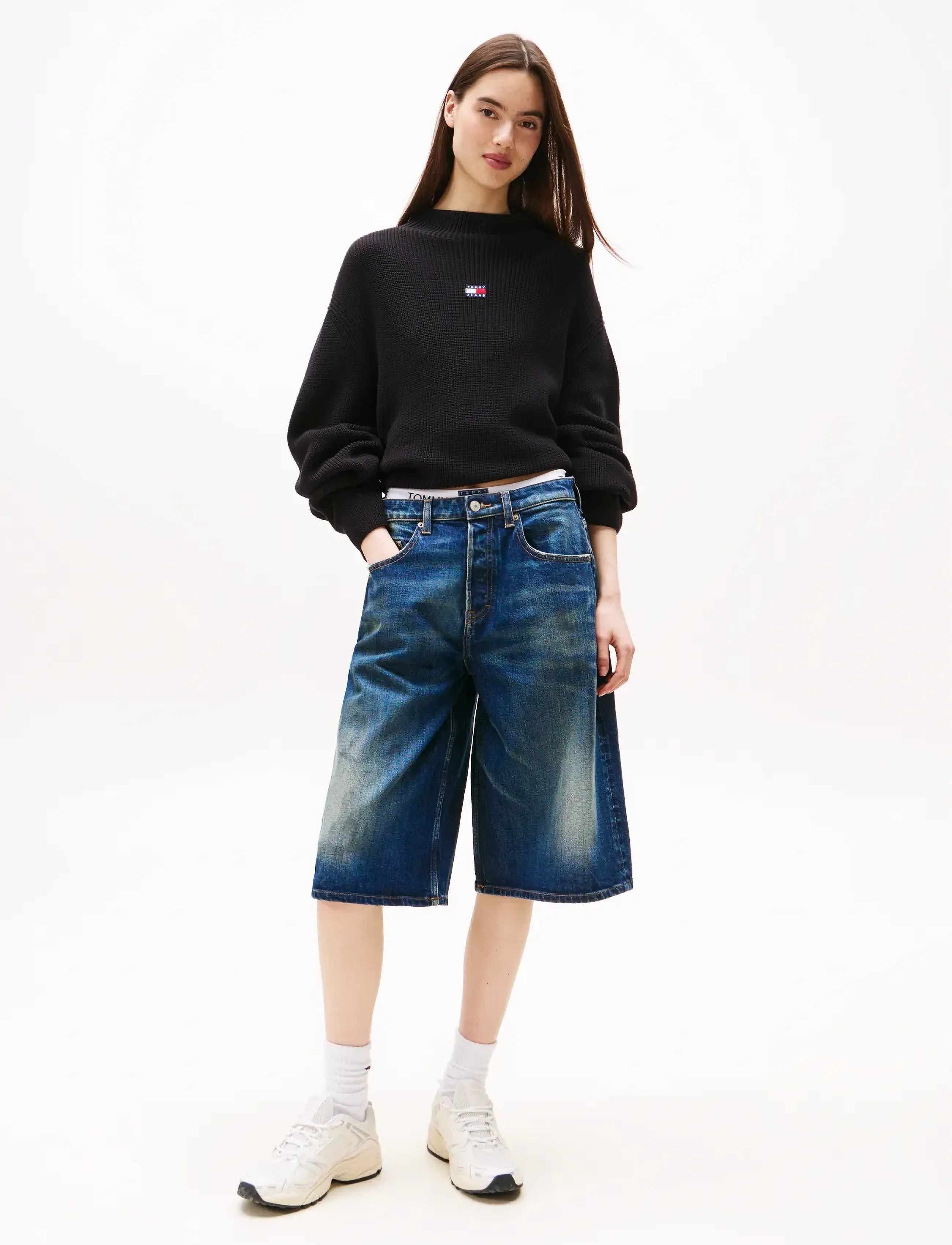 Tommy Jeans - TJW MOCKNECK BADGE SWEATER - pullover - black - 2