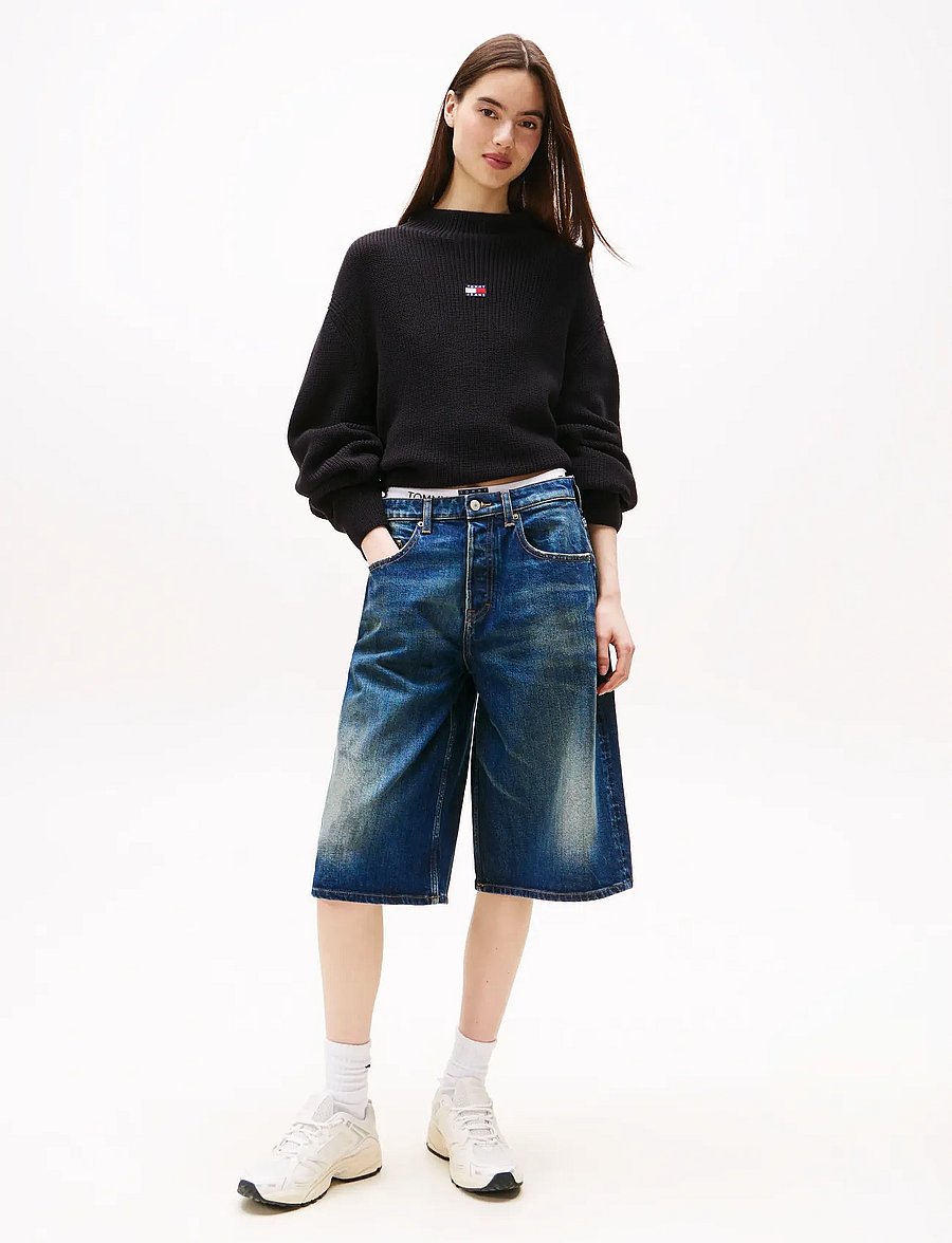 Tommy Jeans - TJW MOCKNECK BADGE SWEATER - pullover - black - 2