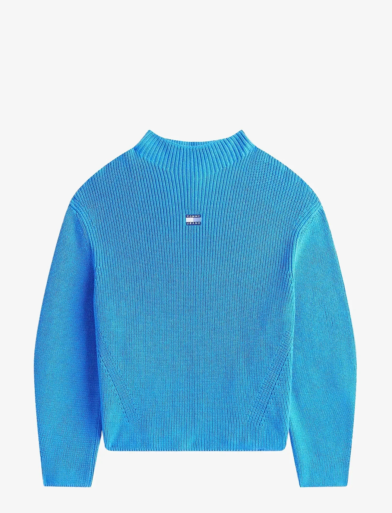 Tommy Jeans - TJW MOCKNECK BADGE SWEATER - striktrøjer - blue spell - 1