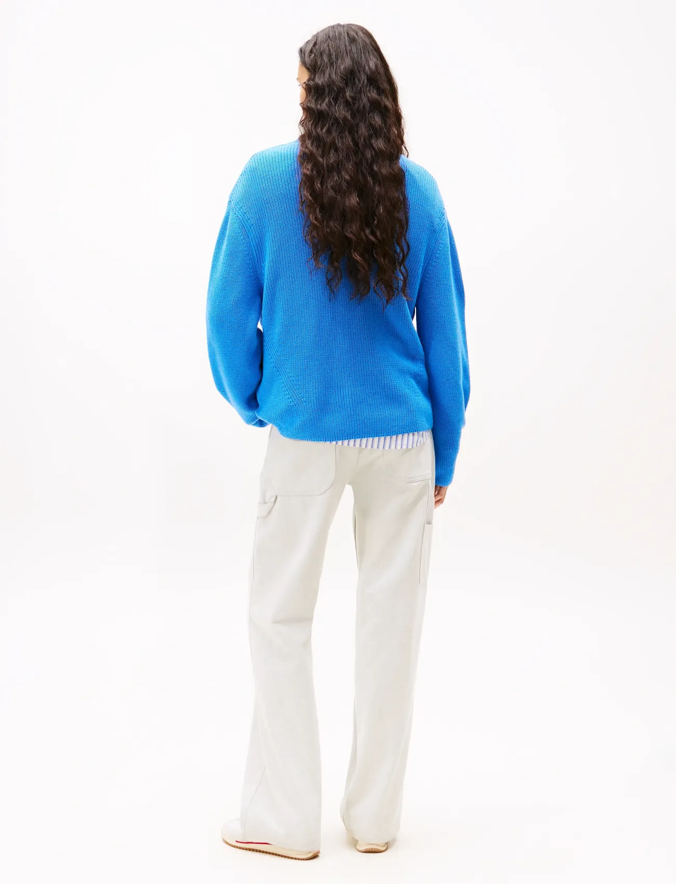 Tommy Jeans - TJW MOCKNECK BADGE SWEATER - striktrøjer - blue spell - 3
