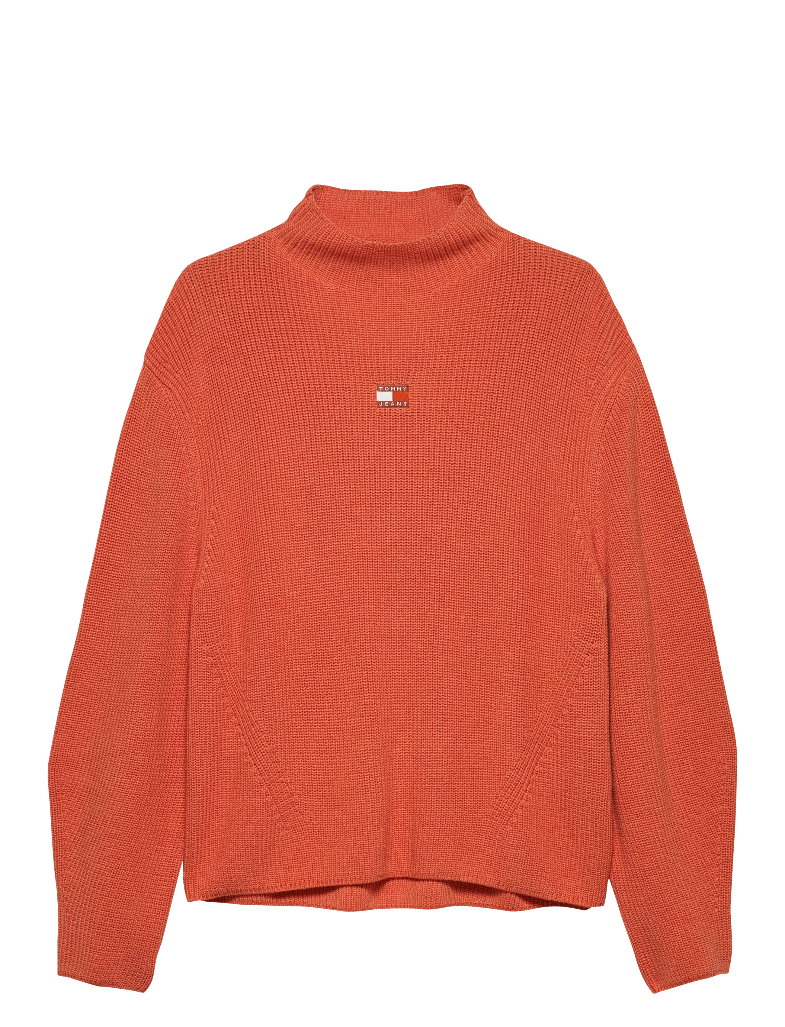 Tommy Jeans TJW MOCKNECK BADGE SWEATER - Pullover - RUSTIC CORAL / orange