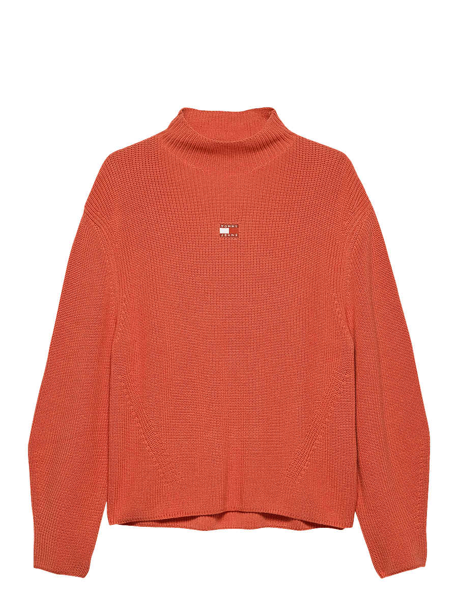 Tommy Jeans - TJW MOCKNECK BADGE SWEATER - pullover - rustic coral - 1