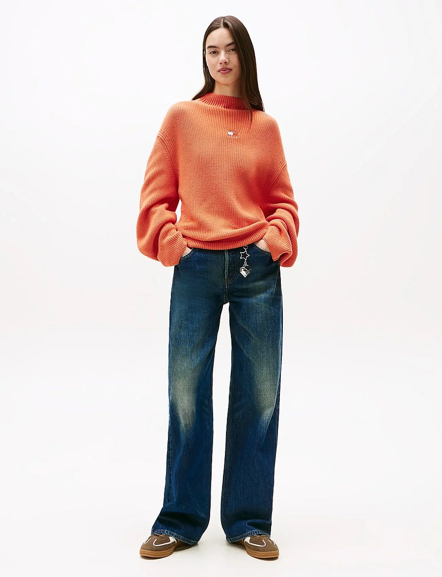 Tommy Jeans - TJW MOCKNECK BADGE SWEATER - pullover - rustic coral - 3