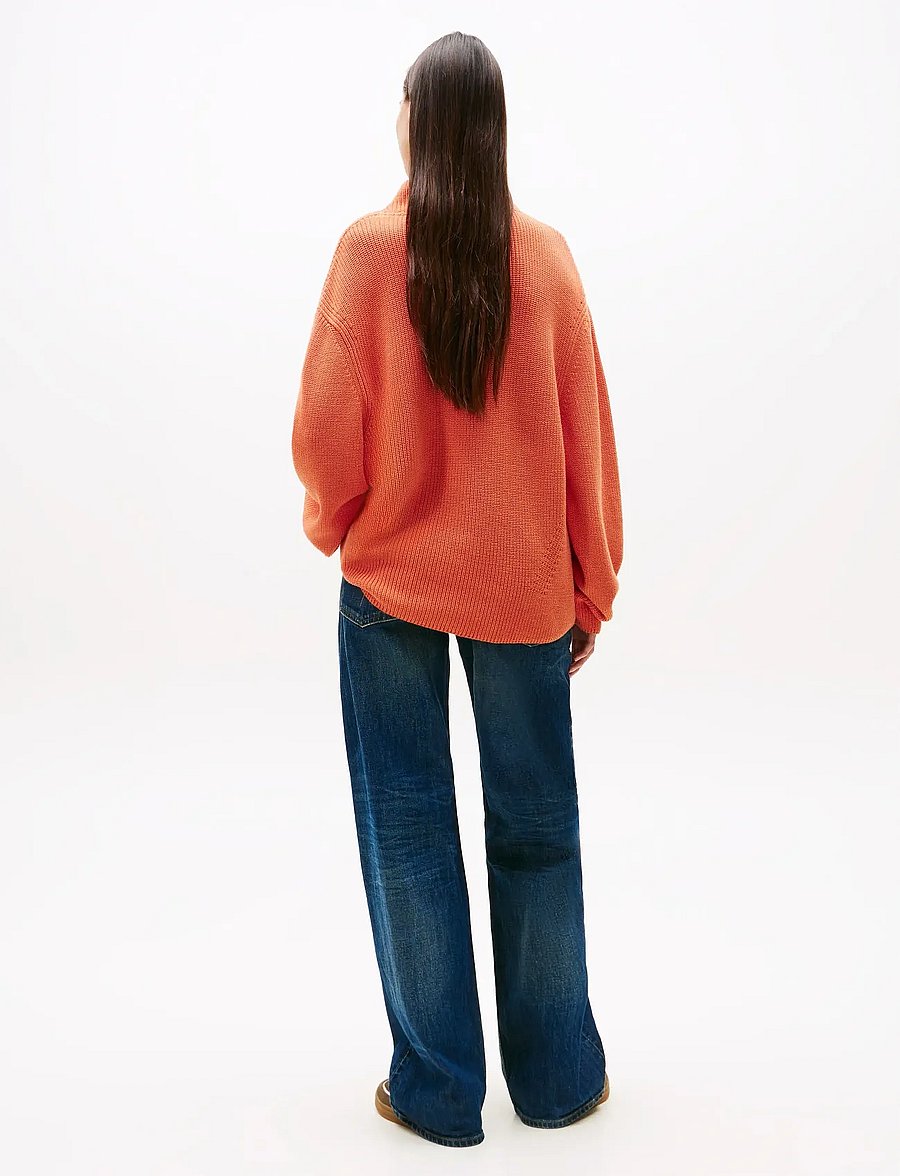 Tommy Jeans - TJW MOCKNECK BADGE SWEATER - pullover - rustic coral - 4