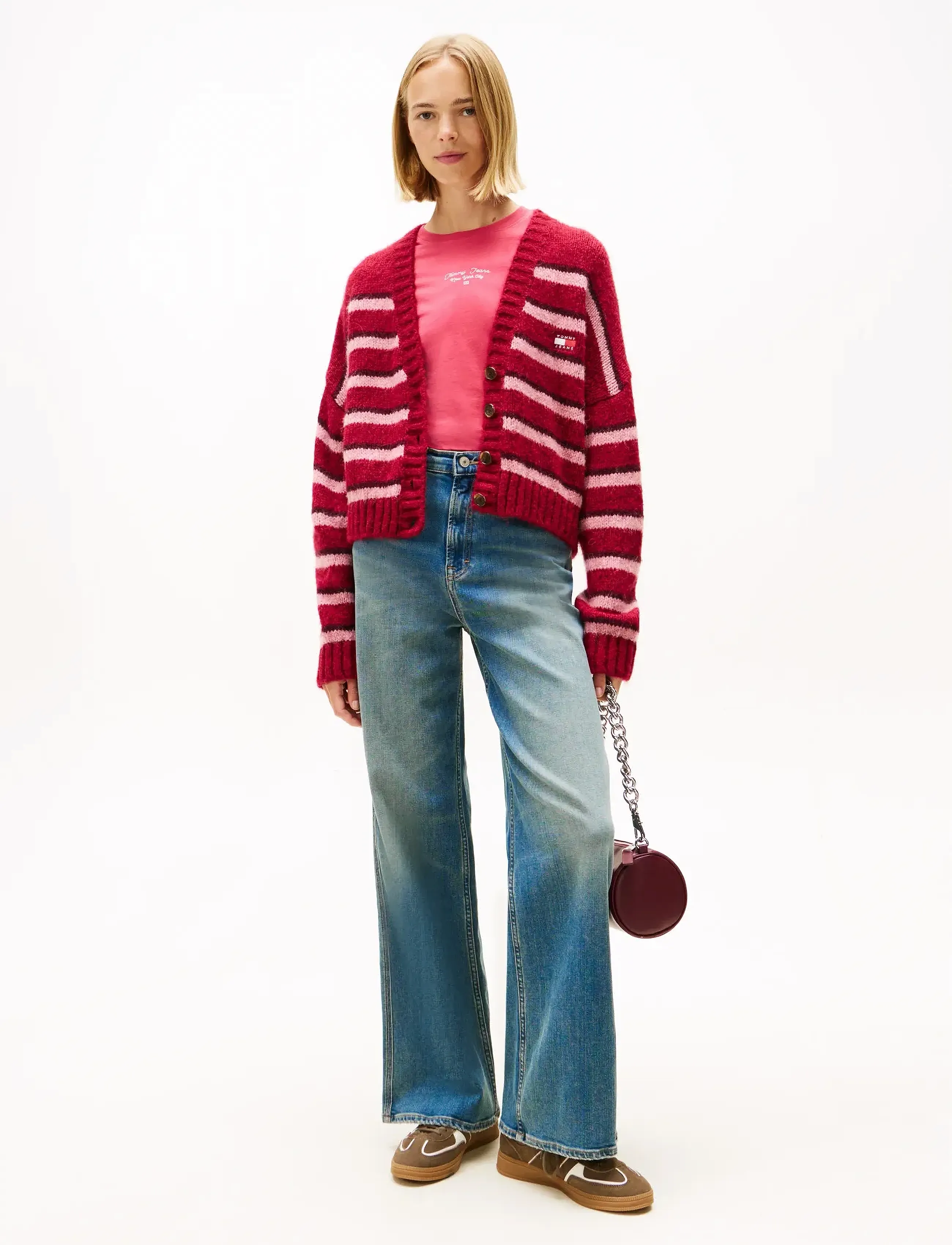 Tjw Badge Stripe Fluff Cardi Ext 2