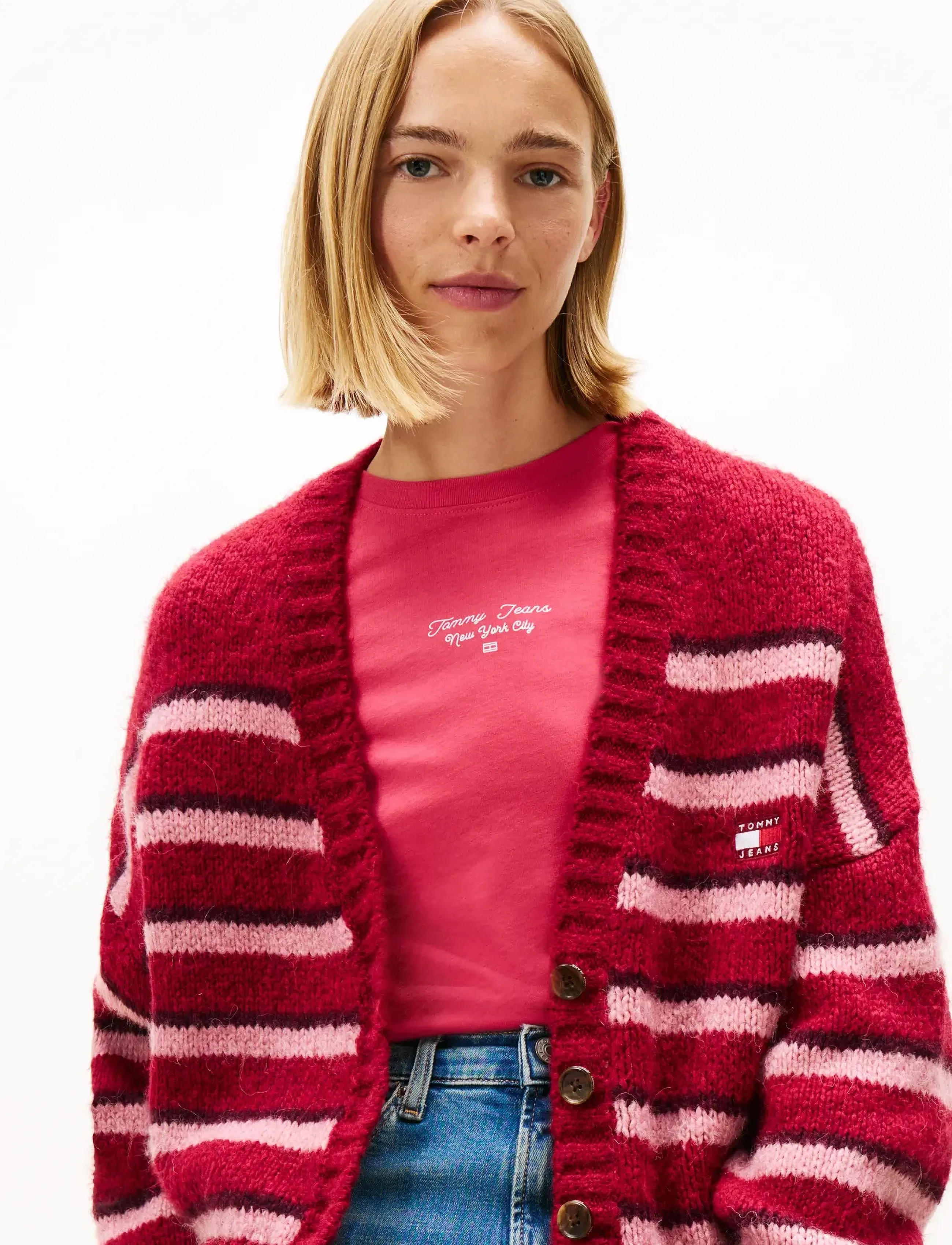 Tjw Badge Stripe Fluff Cardi Ext 5